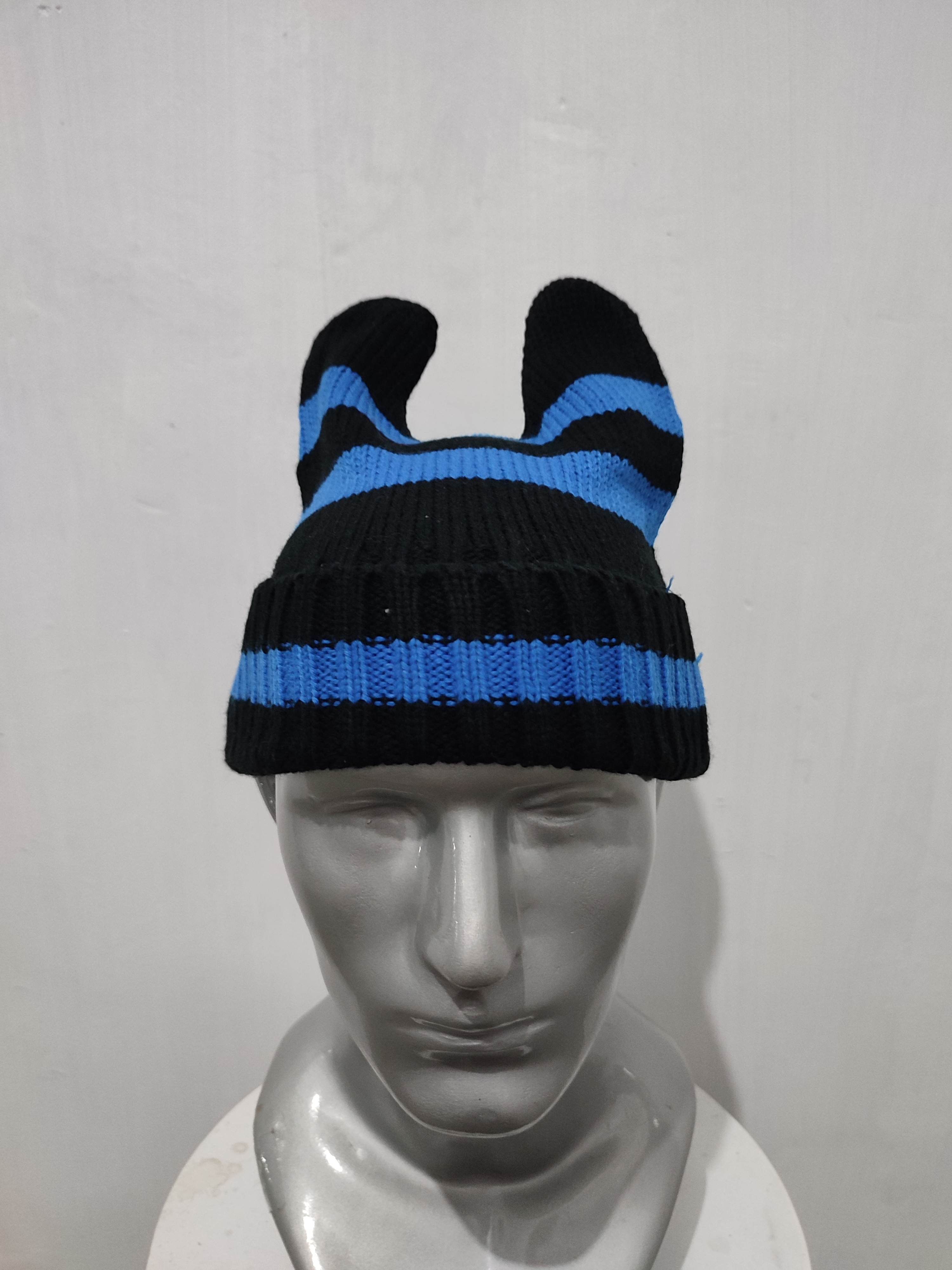 image of Bunny Ear Devil Horn Design Beanie Hats, Men's