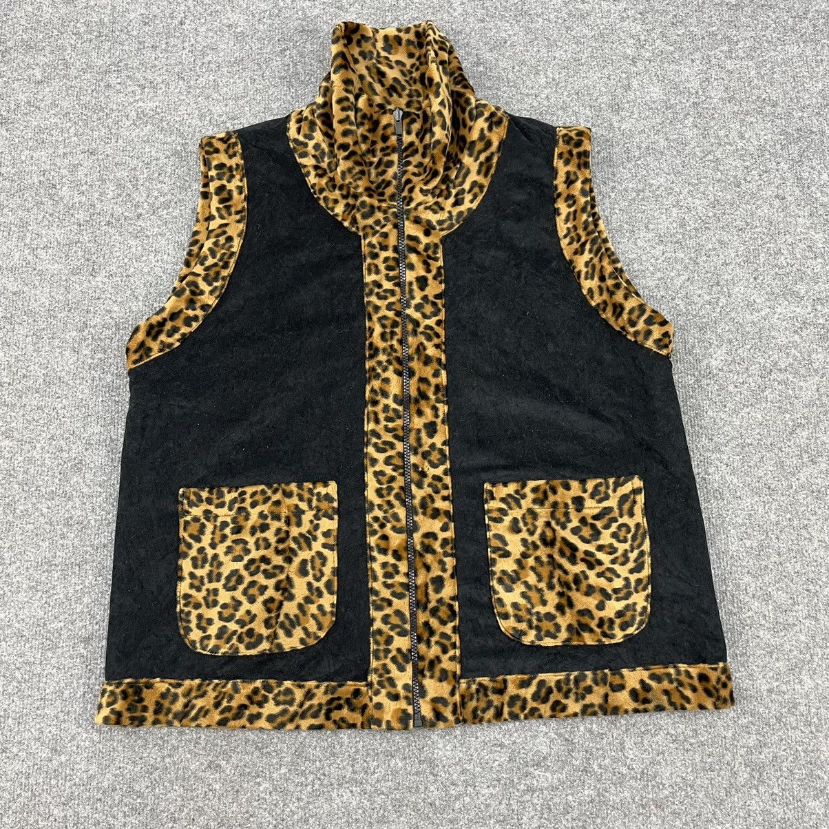 Japanese Brand × Vintage Japanese Brand Riversible Leopord Vest Size US L / EU 52-54 / 3 - 1 Thumbnail