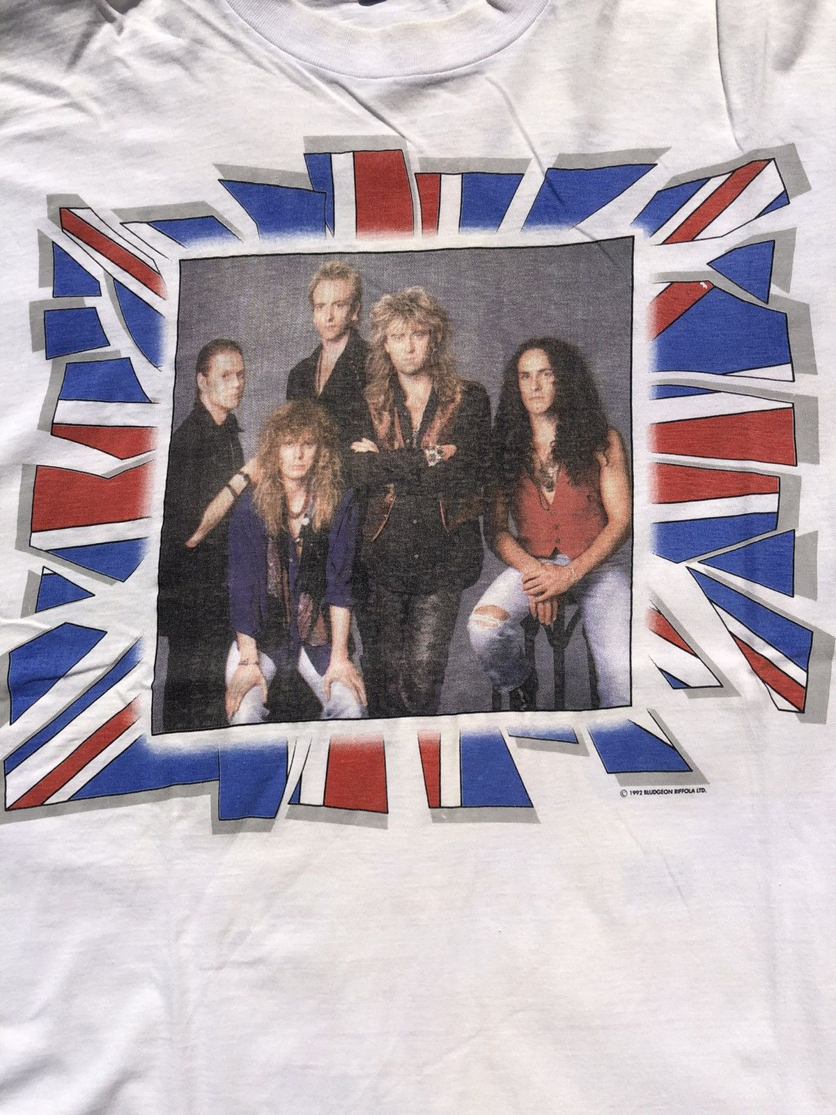 Band Tees Vintage 1992 Def Leppard Tour White Tee (Poison RATT KISS) Size US XL / EU 56 / 4 - 4 Thumbnail