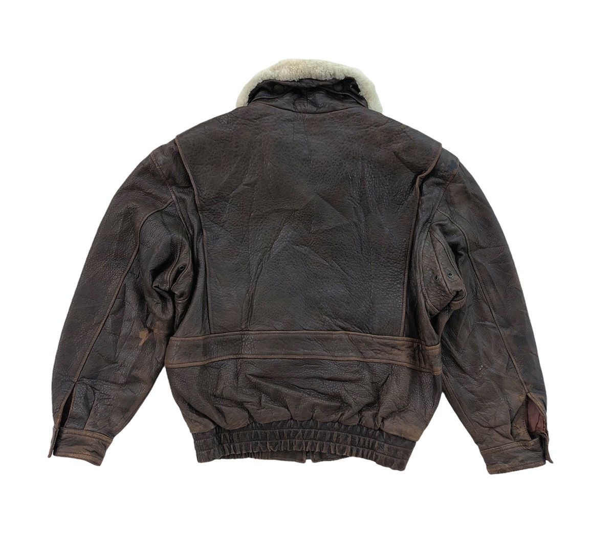 Harley Davidson VTG 90s Harley Davidson Leather Fur Collar Bomber Jacket Size US M / EU 48-50 / 2 - 16 Thumbnail
