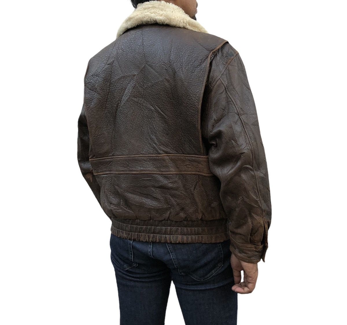 Harley Davidson VTG 90s Harley Davidson Leather Fur Collar Bomber Jacket Size US M / EU 48-50 / 2 - 5 Thumbnail