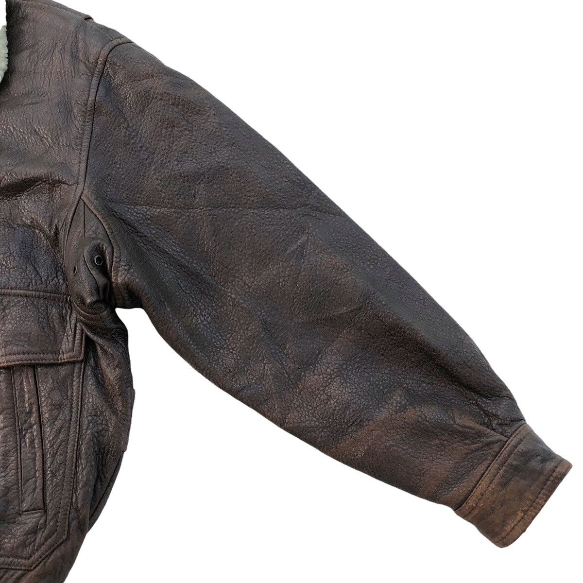 Harley Davidson VTG 90s Harley Davidson Leather Fur Collar Bomber Jacket Size US M / EU 48-50 / 2 - 13 Thumbnail