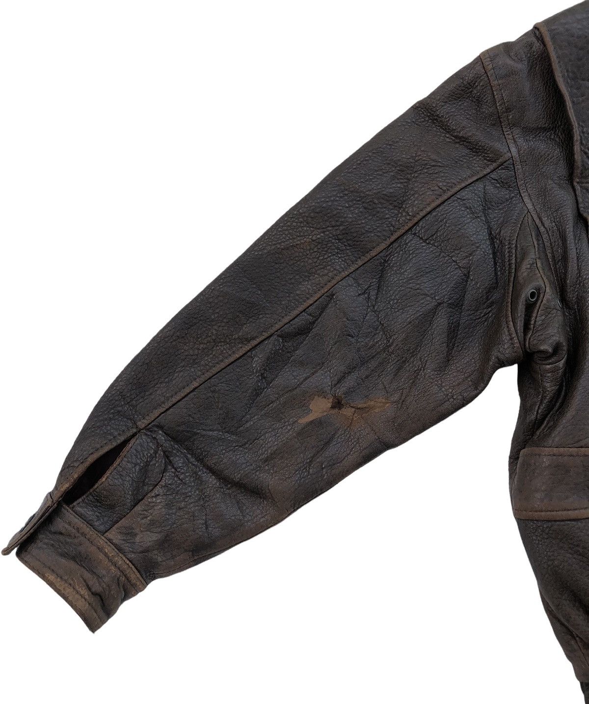 Harley Davidson VTG 90s Harley Davidson Leather Fur Collar Bomber Jacket Size US M / EU 48-50 / 2 - 18 Thumbnail