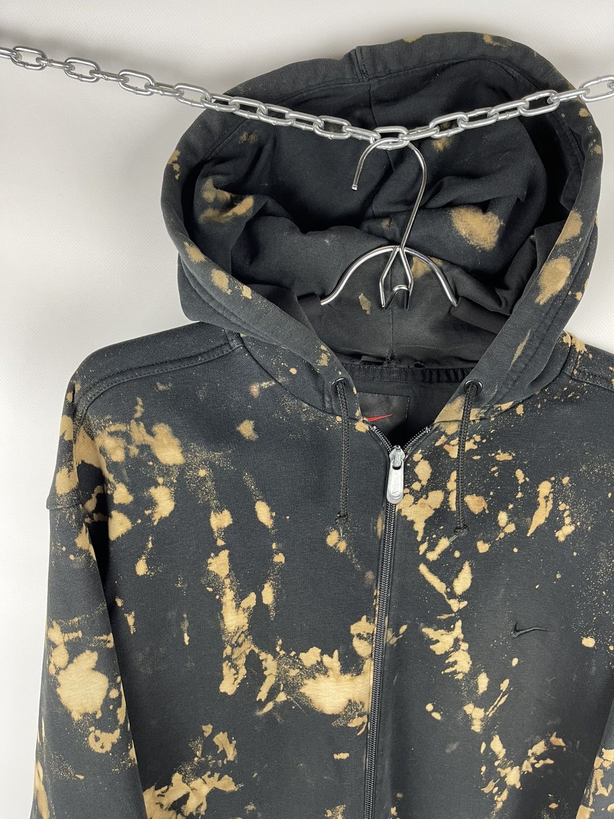 Nike Nike vintage 90s custom tie dye hand made black hoodie Size US XL / EU 56 / 4 - 3 Thumbnail