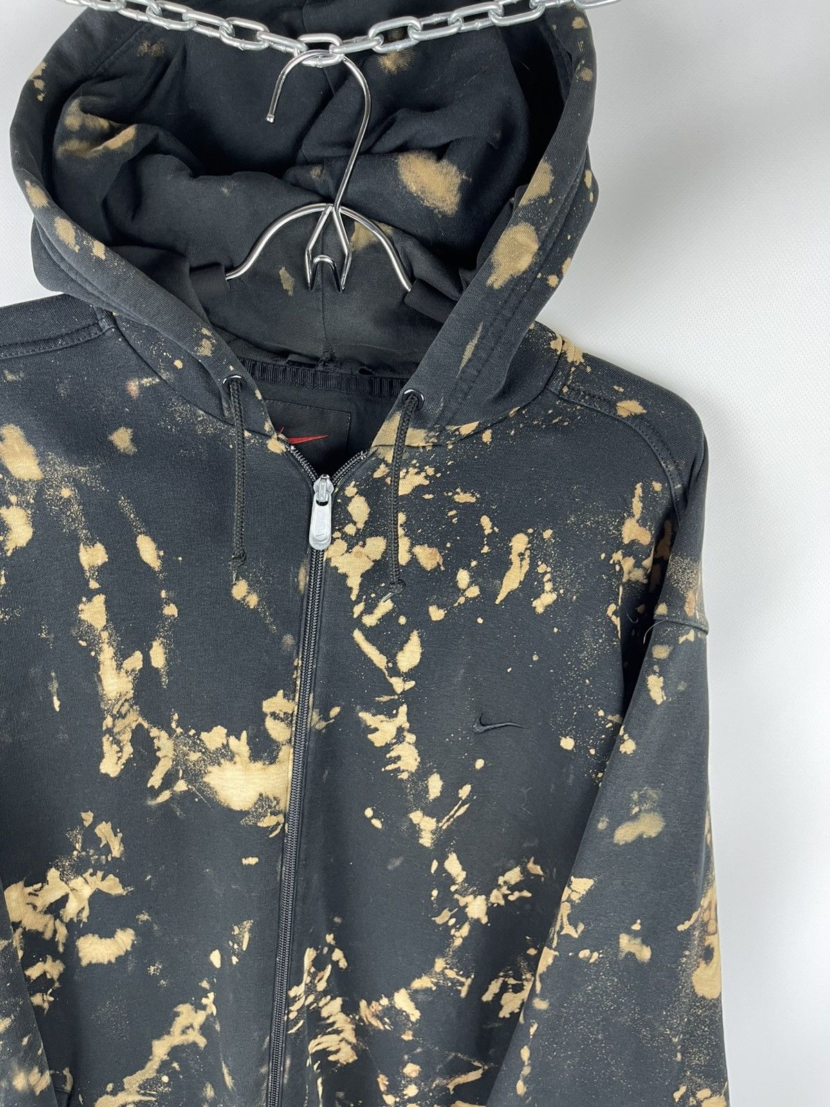 Nike Nike vintage 90s custom tie dye hand made black hoodie Size US XL / EU 56 / 4 - 6 Thumbnail