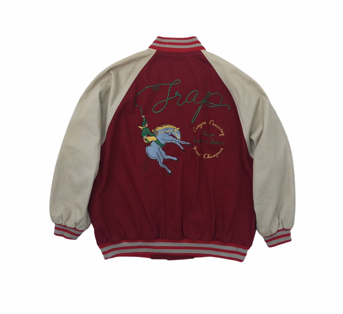Vintage Vintage Varsity Jacket Style TRAP JAPAN Size US M / EU 48-50 / 2 - 1 Thumbnail
