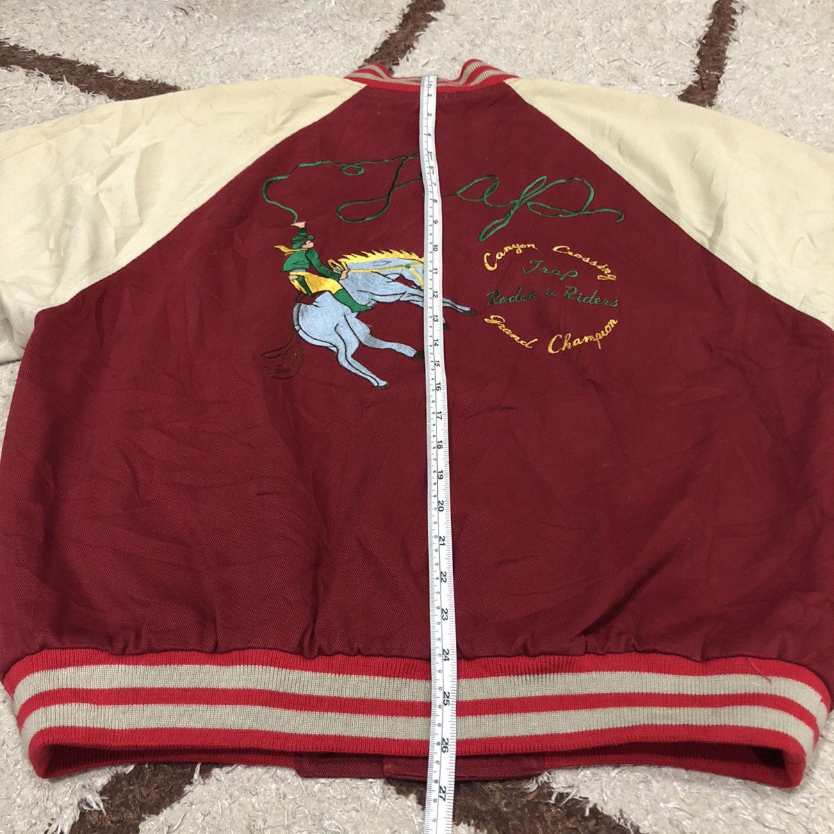 Vintage Vintage Varsity Jacket Style TRAP JAPAN Size US M / EU 48-50 / 2 - 22 Thumbnail