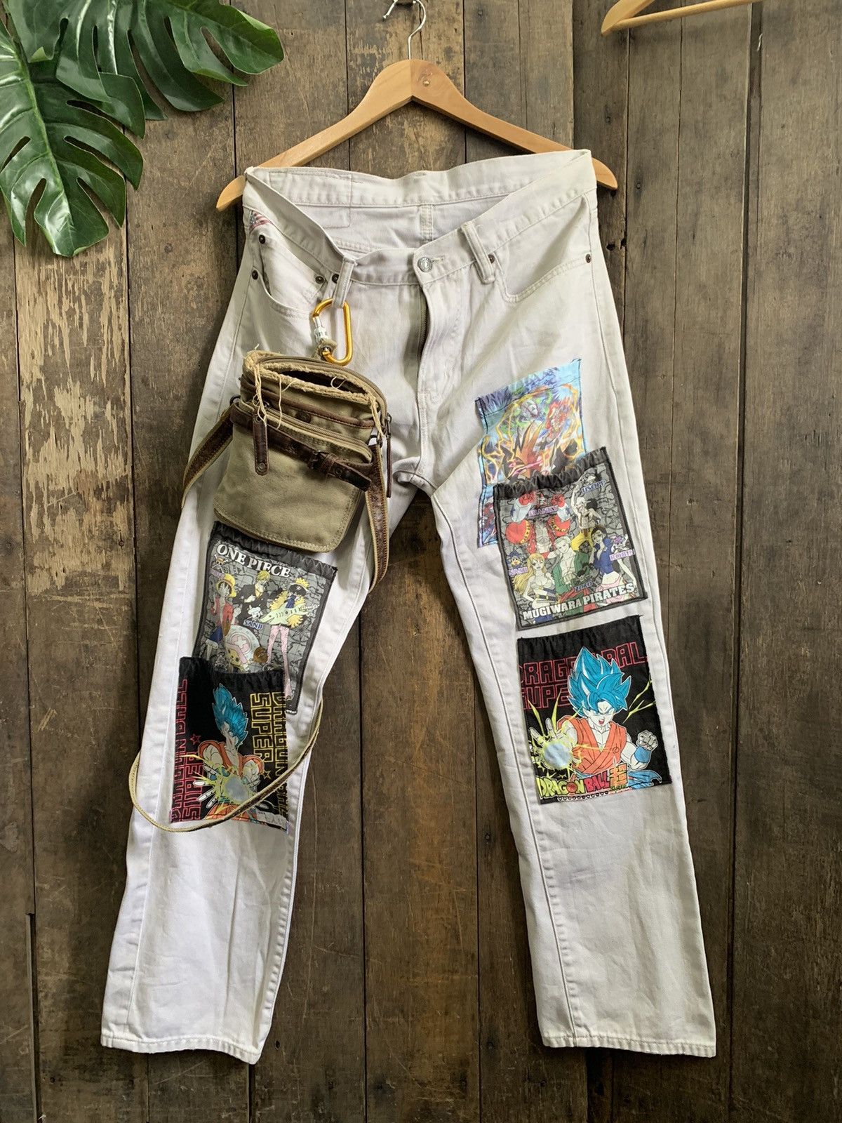 Denim & Supply Ralph Lauren × Vintage Custom Made Denim Supply RL Patchwork Bondage Pant Size US 33 - 1 Thumbnail