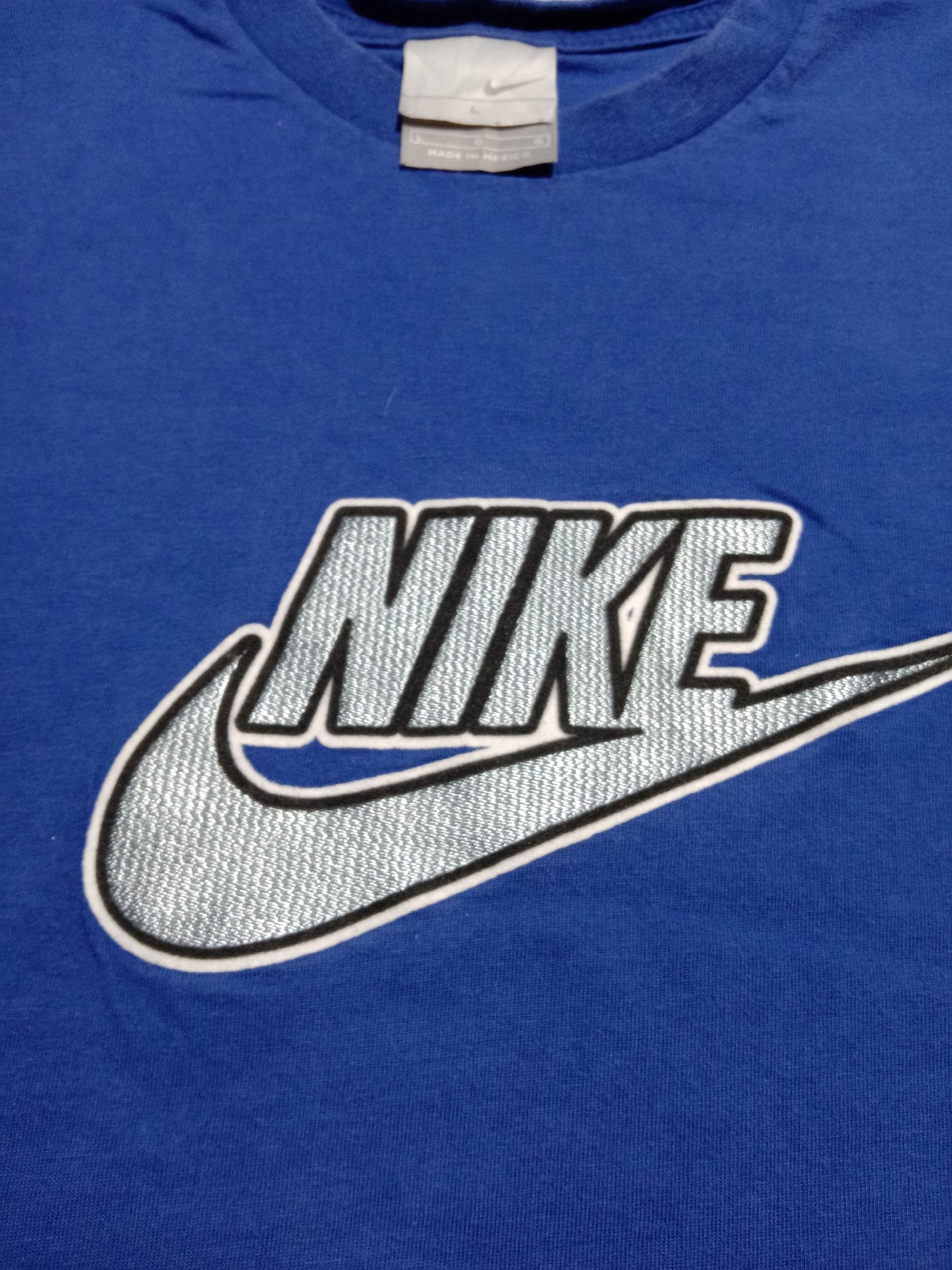 Nike Vintage 90s Nike Long Sleeve Embroidery Big Logo Tee Size US L / EU 52-54 / 3 - 2 Thumbnail