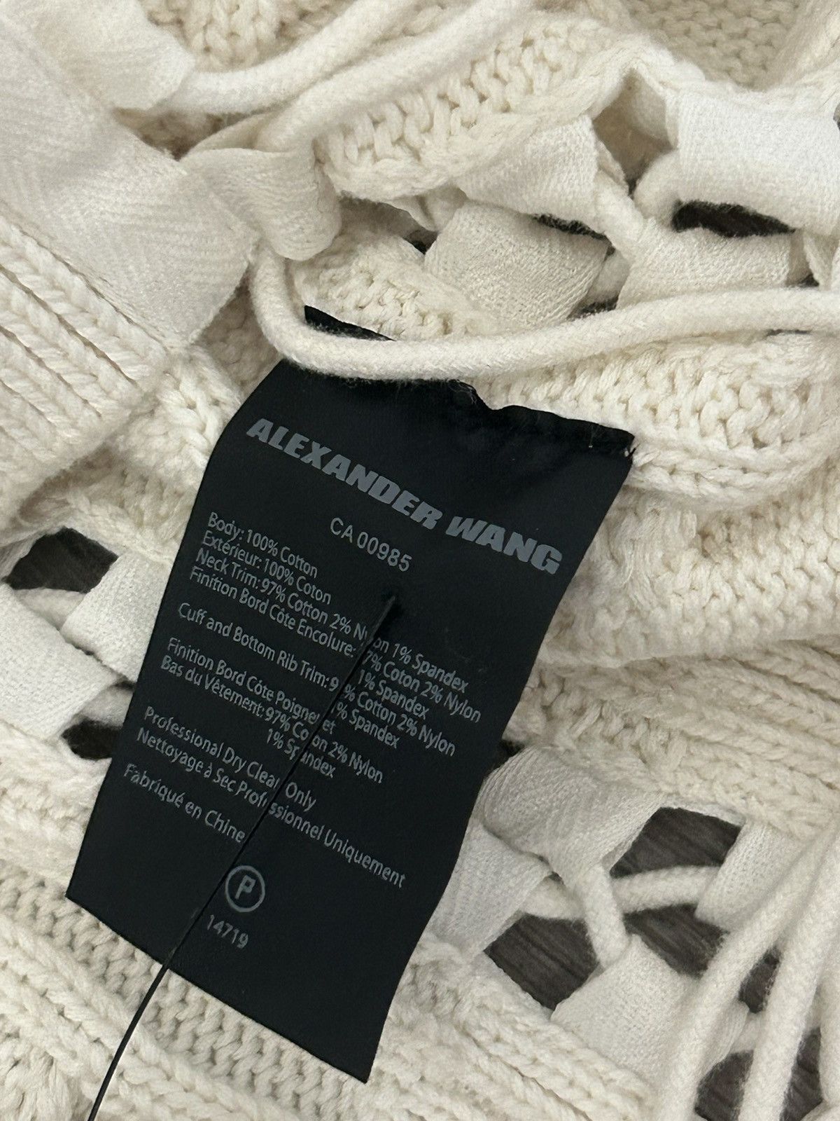 Alexander Wang Deconstructed Lace Aviator Cricket Knit Size US M / EU 48-50 / 2 - 7 Thumbnail