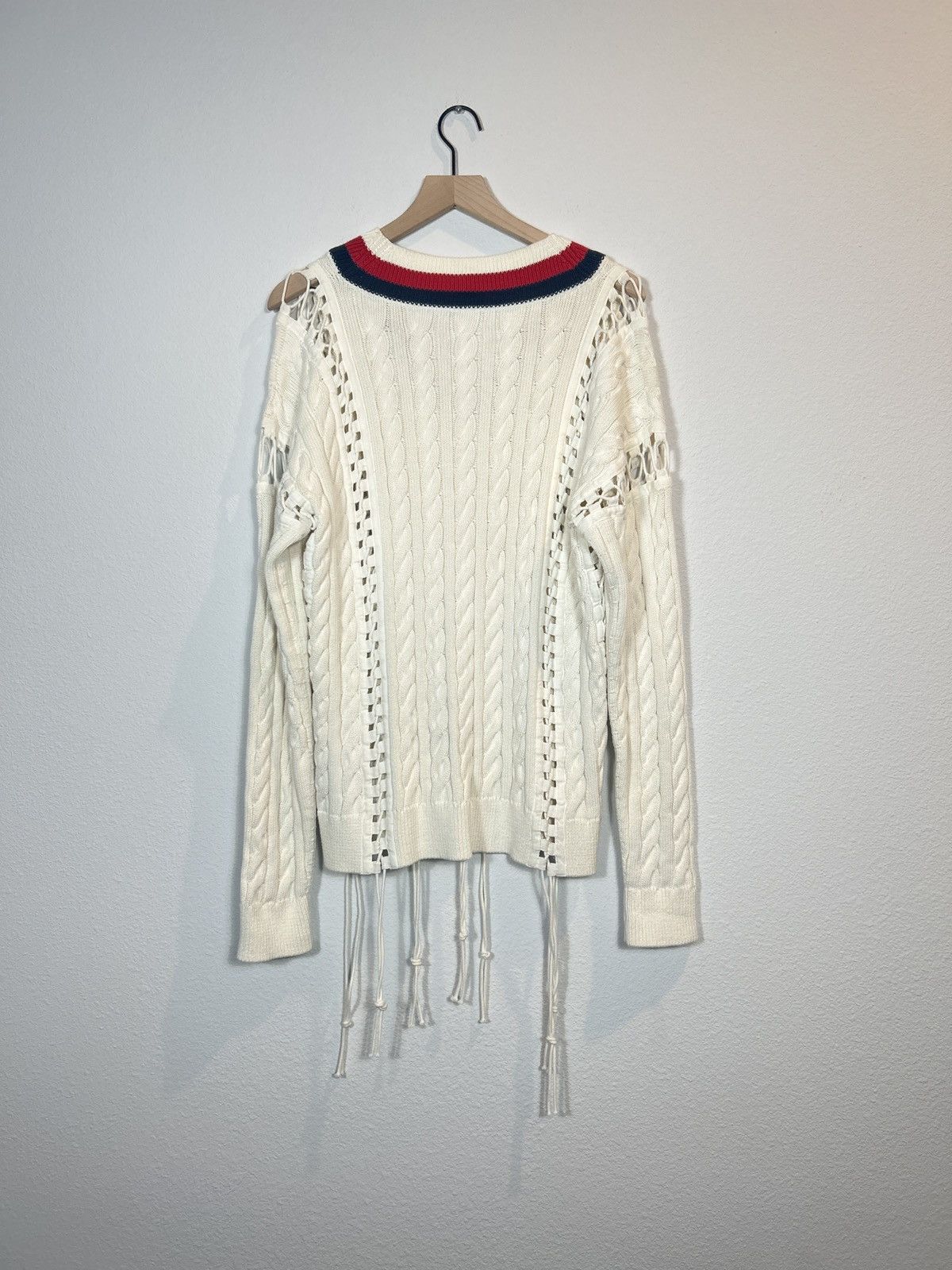 Alexander Wang Deconstructed Lace Aviator Cricket Knit Size US M / EU 48-50 / 2 - 3 Thumbnail