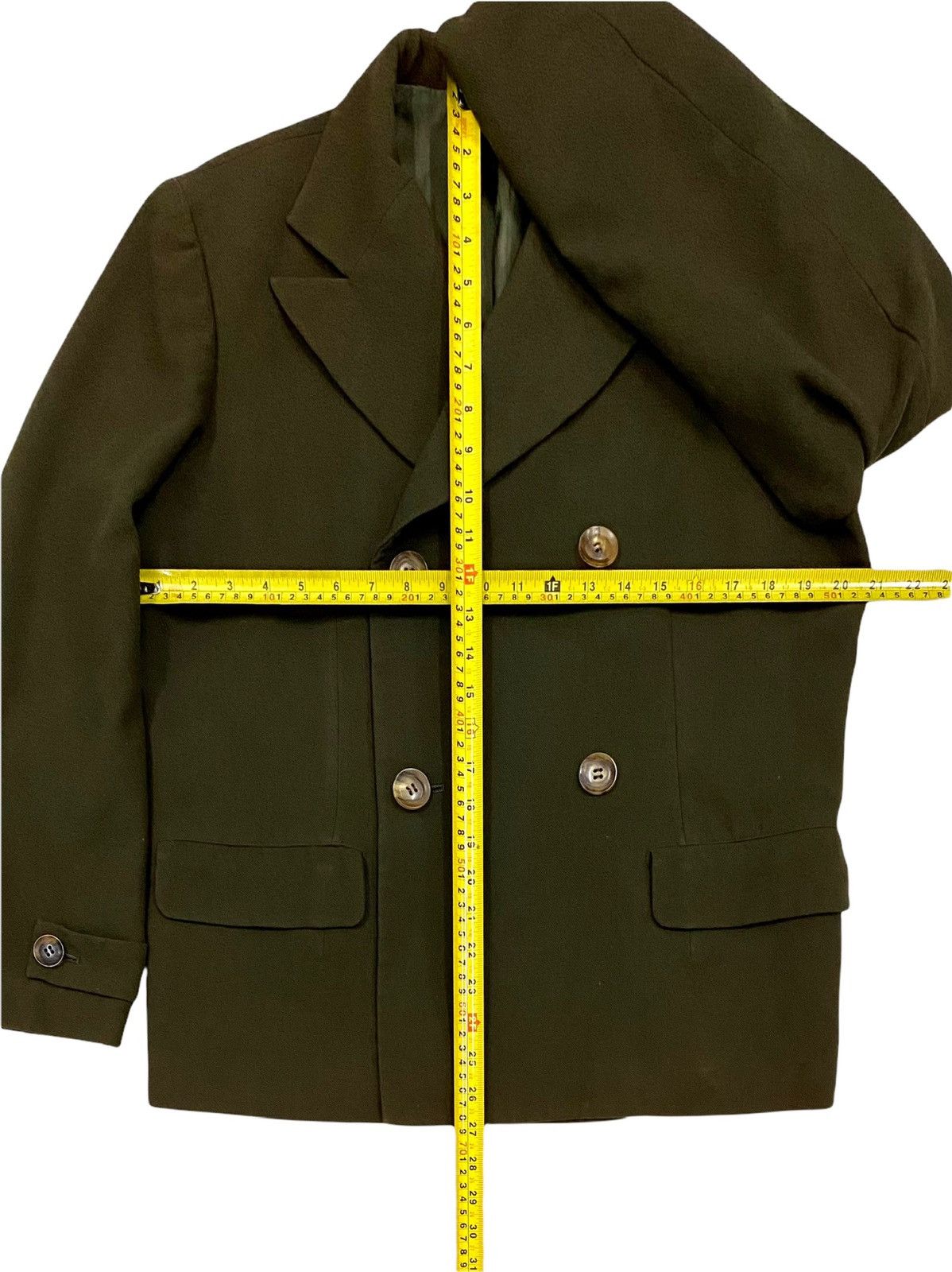 Y's × Y's for Men × Yohji Yamamoto VINTAGE Y’S PEACOAT ARMY GREEN COLOURS Size US M / EU 48-50 / 2 - 20 Thumbnail