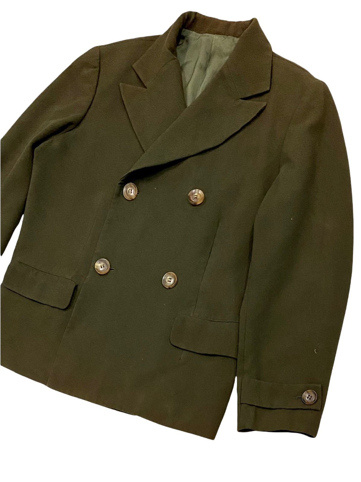 Y's × Y's for Men × Yohji Yamamoto VINTAGE Y’S PEACOAT ARMY GREEN COLOURS Size US M / EU 48-50 / 2 - 10 Thumbnail