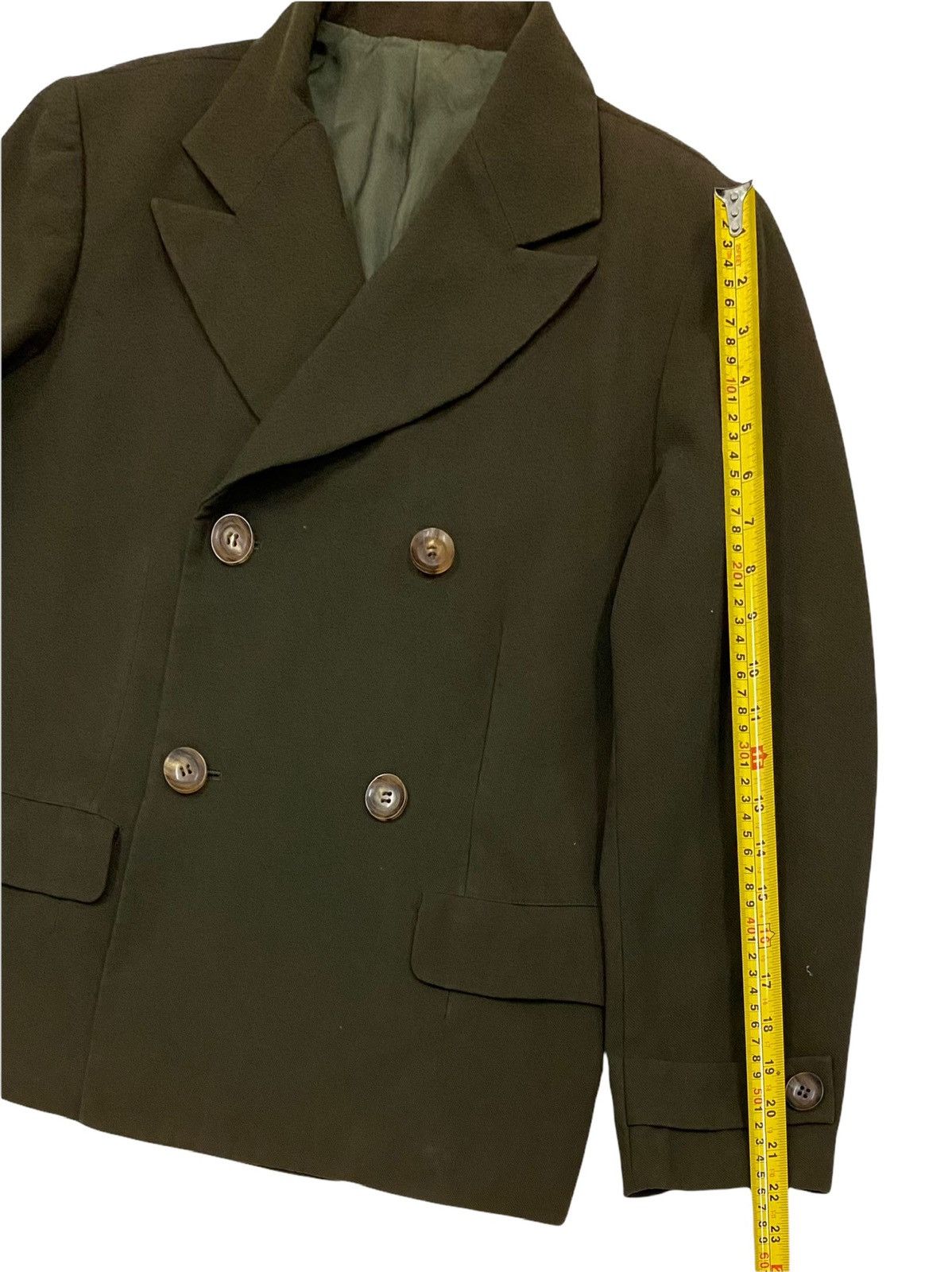 Y's × Y's for Men × Yohji Yamamoto VINTAGE Y’S PEACOAT ARMY GREEN COLOURS Size US M / EU 48-50 / 2 - 23 Thumbnail