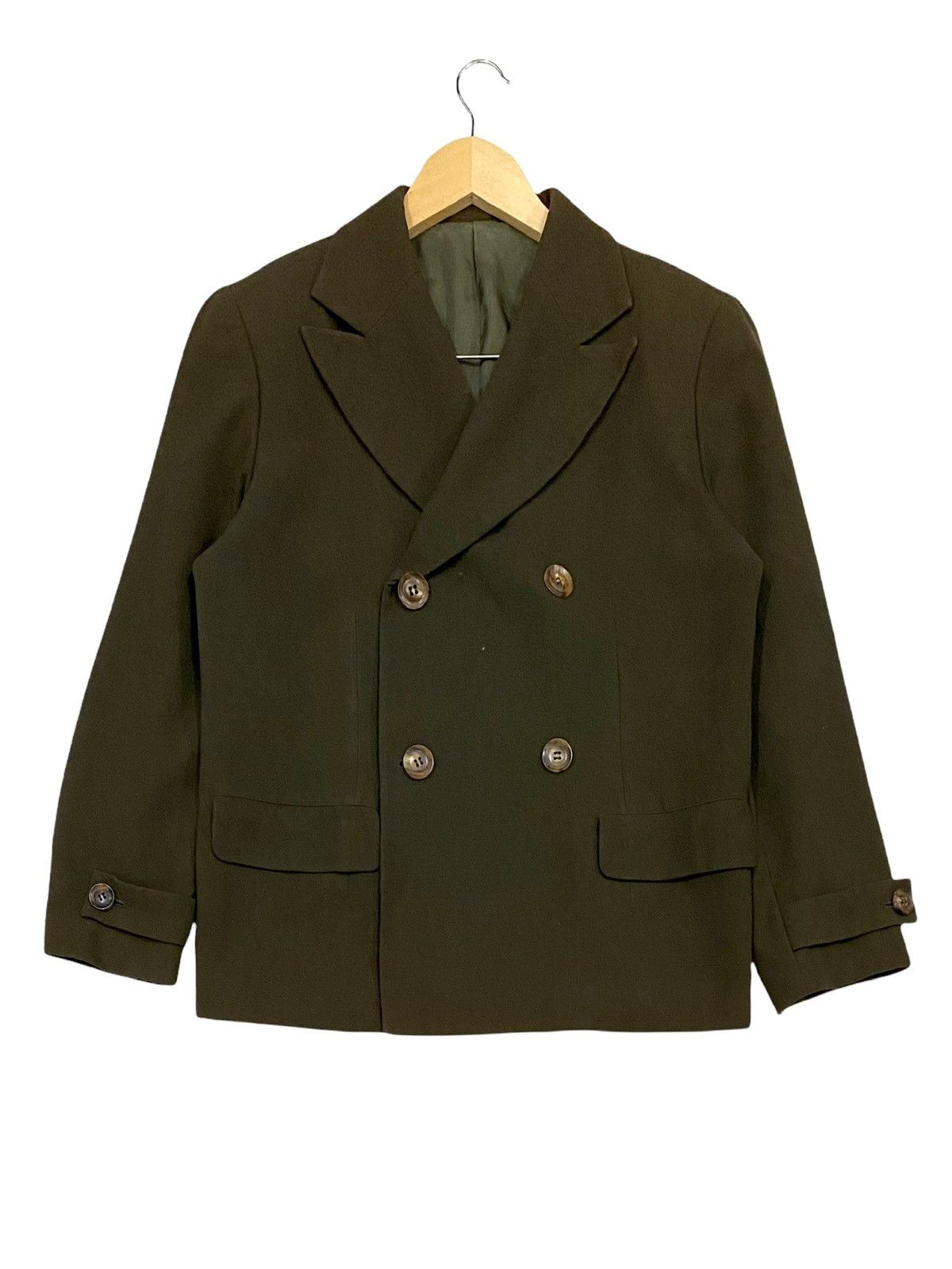 Y's × Y's for Men × Yohji Yamamoto VINTAGE Y’S PEACOAT ARMY GREEN COLOURS Size US M / EU 48-50 / 2 - 2 Thumbnail
