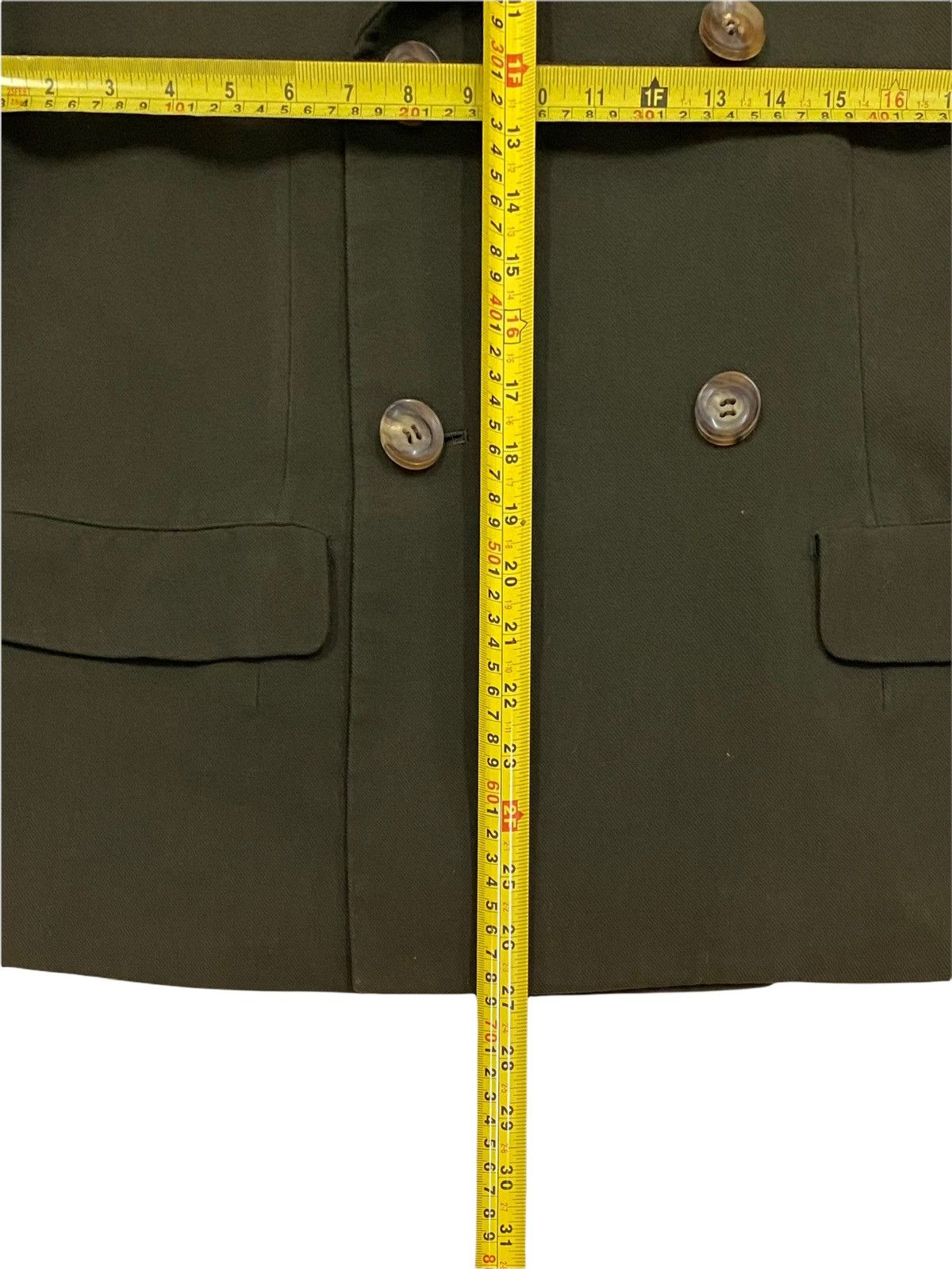 Y's × Y's for Men × Yohji Yamamoto VINTAGE Y’S PEACOAT ARMY GREEN COLOURS Size US M / EU 48-50 / 2 - 22 Thumbnail