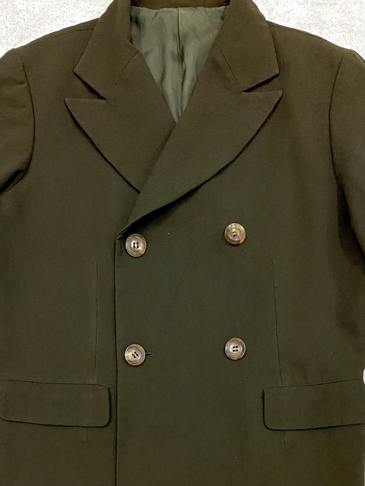 Y's × Y's for Men × Yohji Yamamoto VINTAGE Y’S PEACOAT ARMY GREEN COLOURS Size US M / EU 48-50 / 2 - 8 Thumbnail