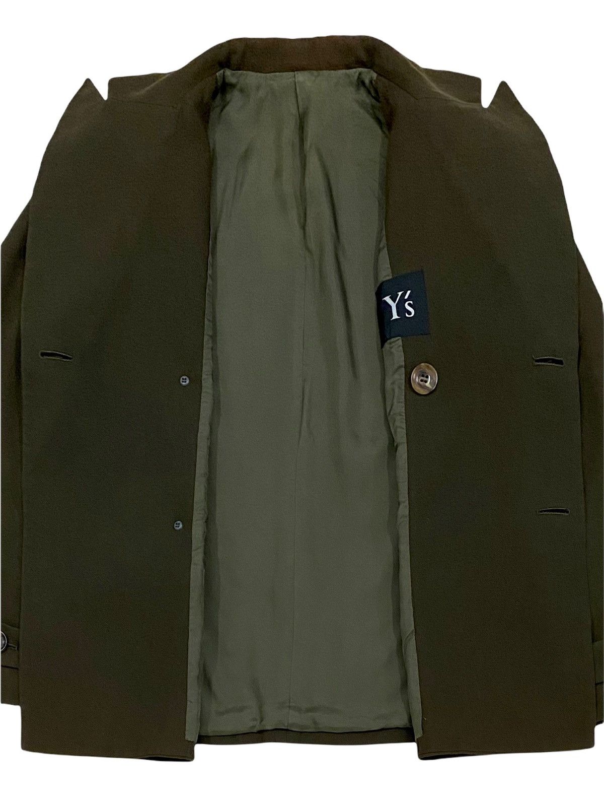 Y's × Y's for Men × Yohji Yamamoto VINTAGE Y’S PEACOAT ARMY GREEN COLOURS Size US M / EU 48-50 / 2 - 17 Thumbnail
