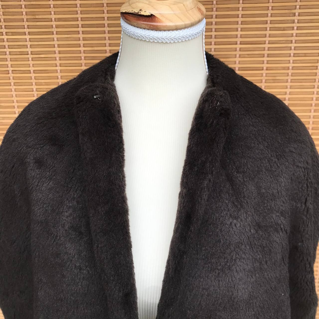 Yohji Yamamoto Vintage 1990s Yohji Yamamoto faux fur bolero cloak cape Size M / US 6-8 / IT 42-44 - 5 Thumbnail