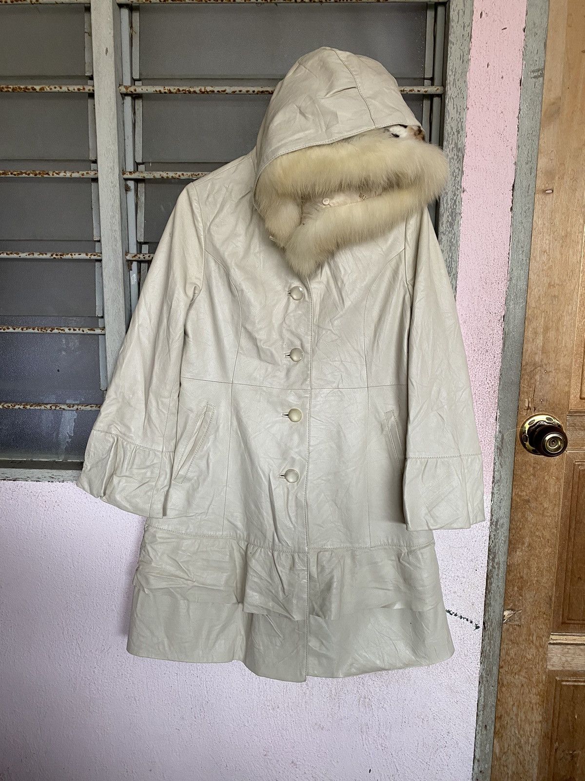 Balmain × Designer Balmain Paris Faux Leather Coat Size M / US 6-8 / IT 42-44 - 6 Thumbnail