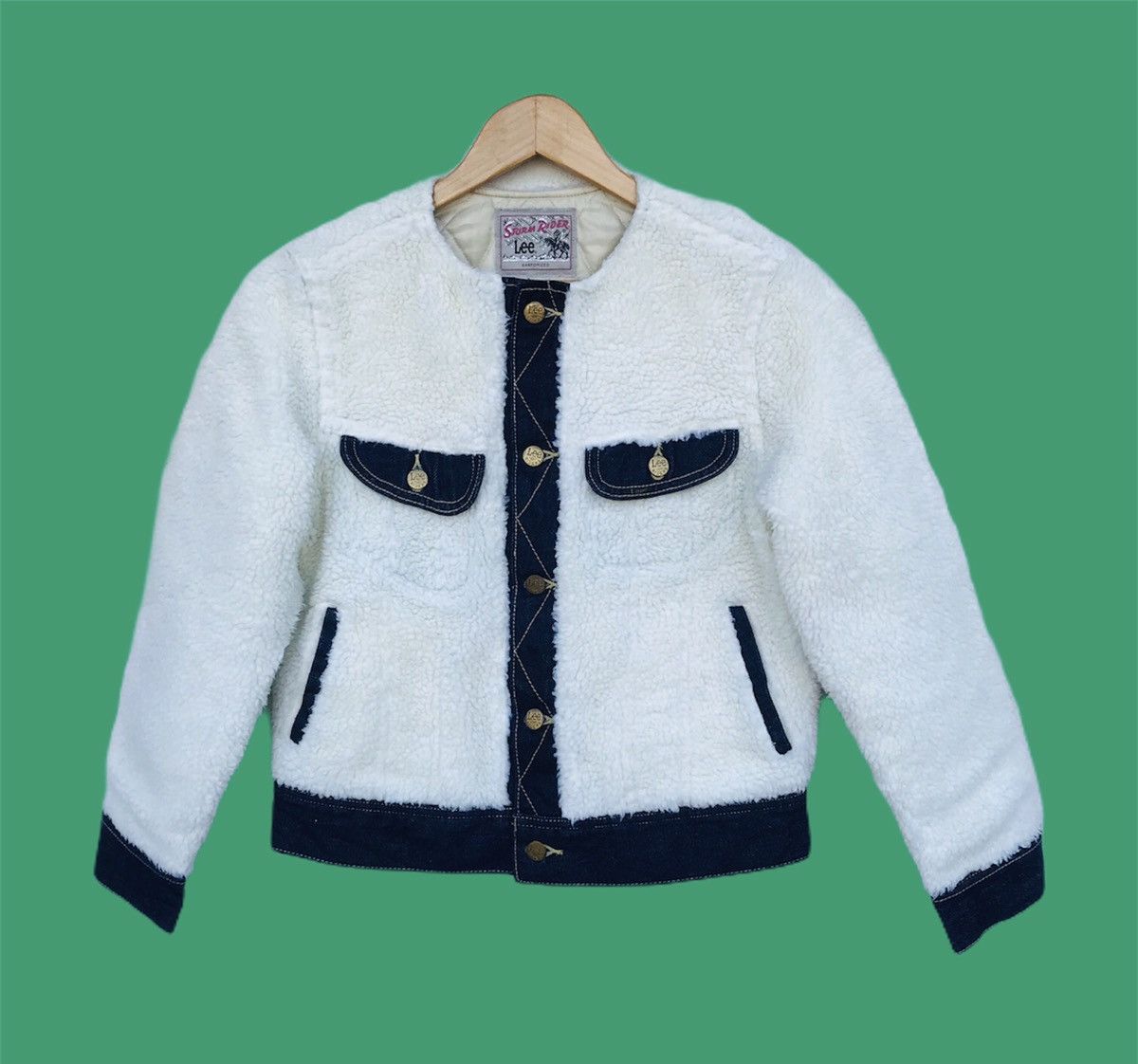 Lee Storm Rider Lee 60s edition repro sherpa women jacket jean Size ONE SIZE - 1 Thumbnail