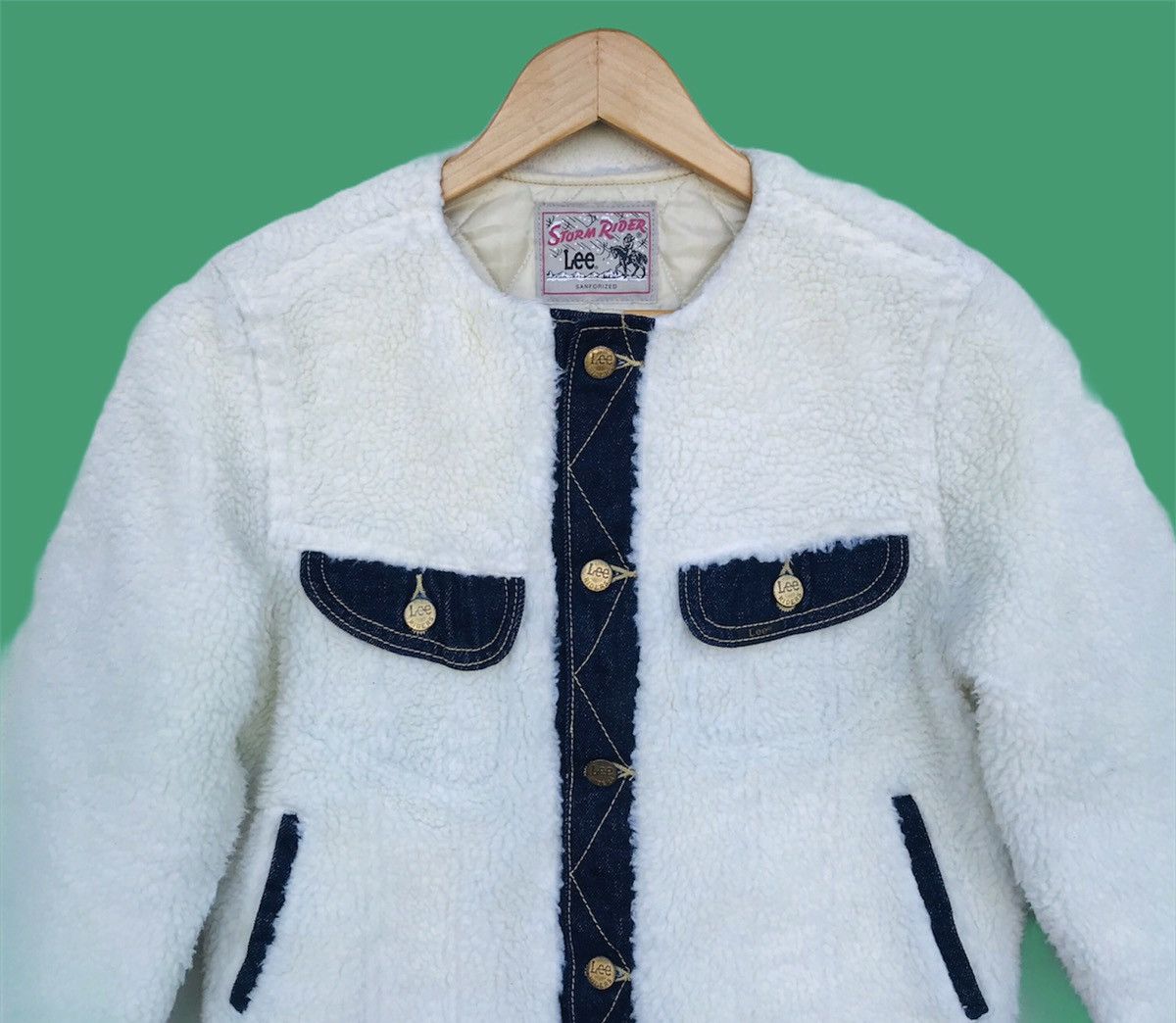 Lee Storm Rider Lee 60s edition repro sherpa women jacket jean Size ONE SIZE - 4 Thumbnail