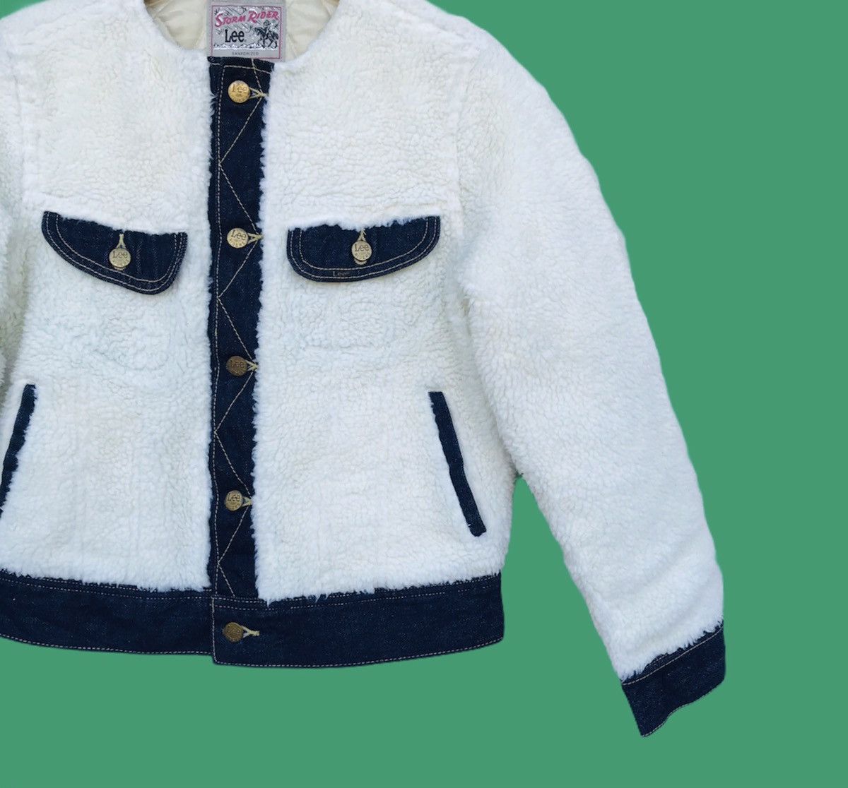 Lee Storm Rider Lee 60s edition repro sherpa women jacket jean Size ONE SIZE - 3 Thumbnail