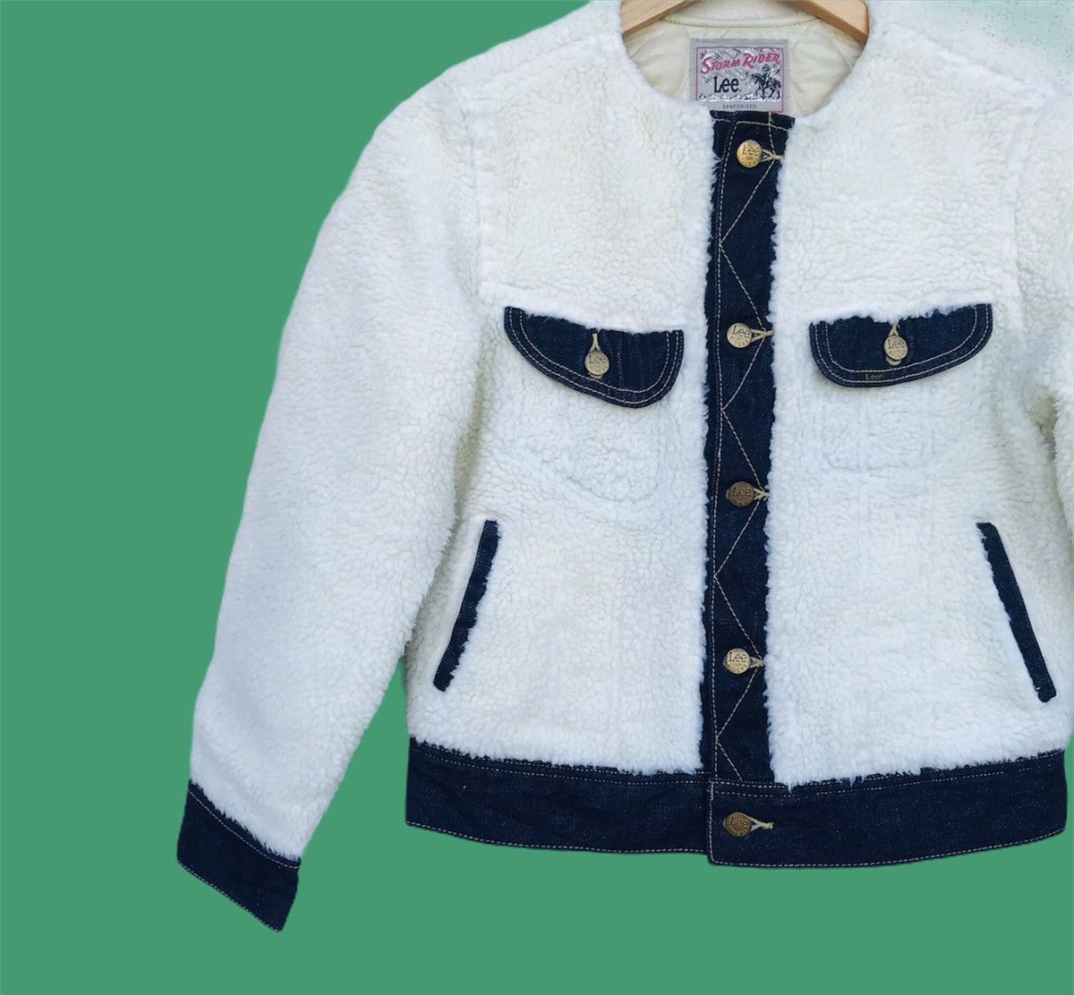 Lee Storm Rider Lee 60s edition repro sherpa women jacket jean Size ONE SIZE - 2 Thumbnail