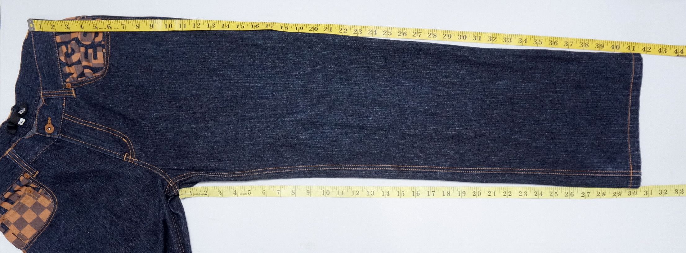 Japanese Brand Vintage Japan HALHAM Printed Dark Blue Jeans Size US 32 / EU 48 - 11 Thumbnail