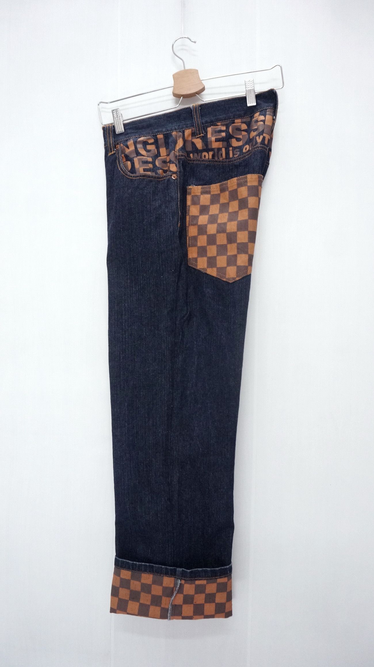 Japanese Brand Vintage Japan HALHAM Printed Dark Blue Jeans Size US 32 / EU 48 - 8 Thumbnail