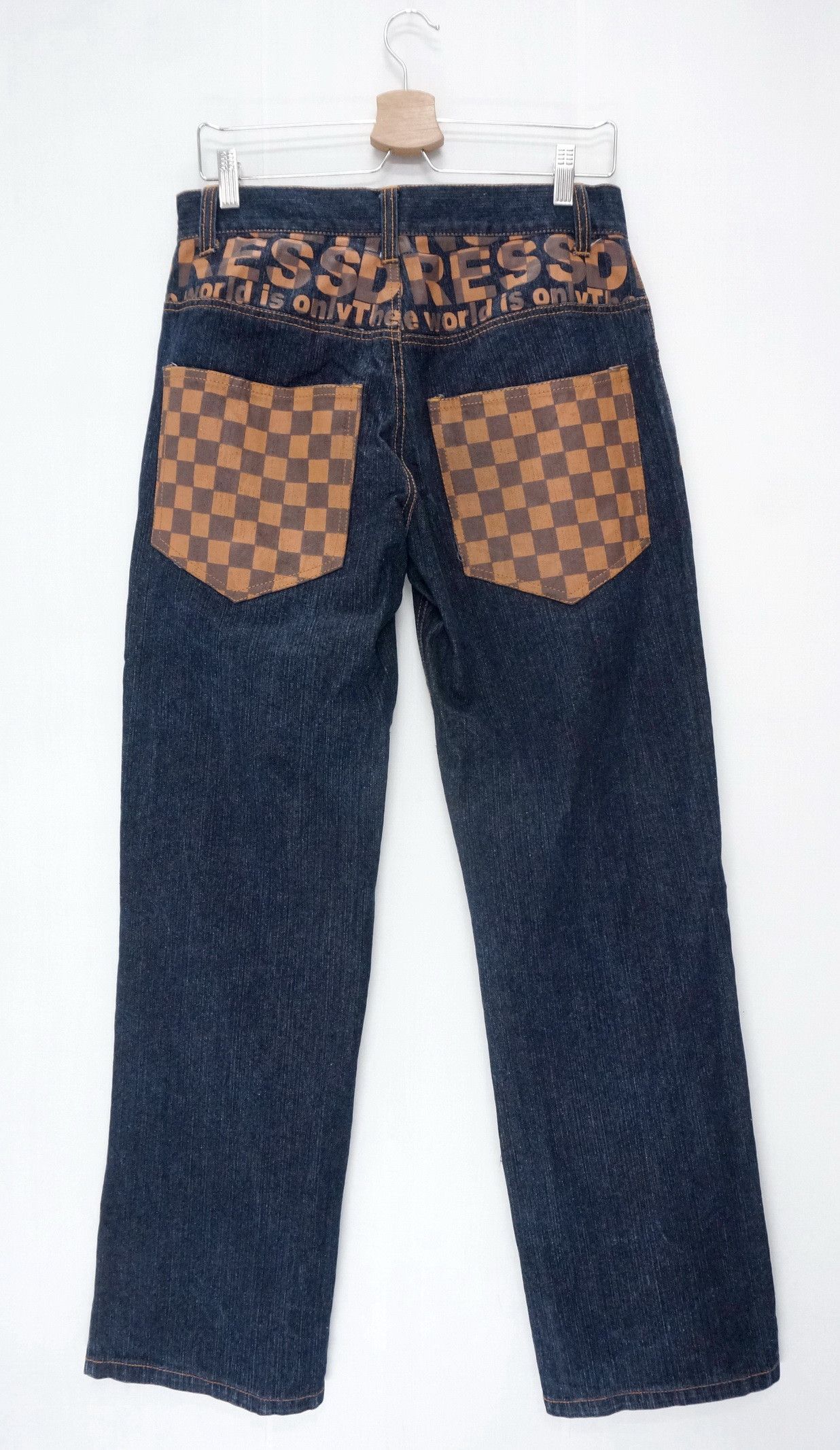 Japanese Brand Vintage Japan HALHAM Printed Dark Blue Jeans Size US 32 / EU 48 - 2 Thumbnail