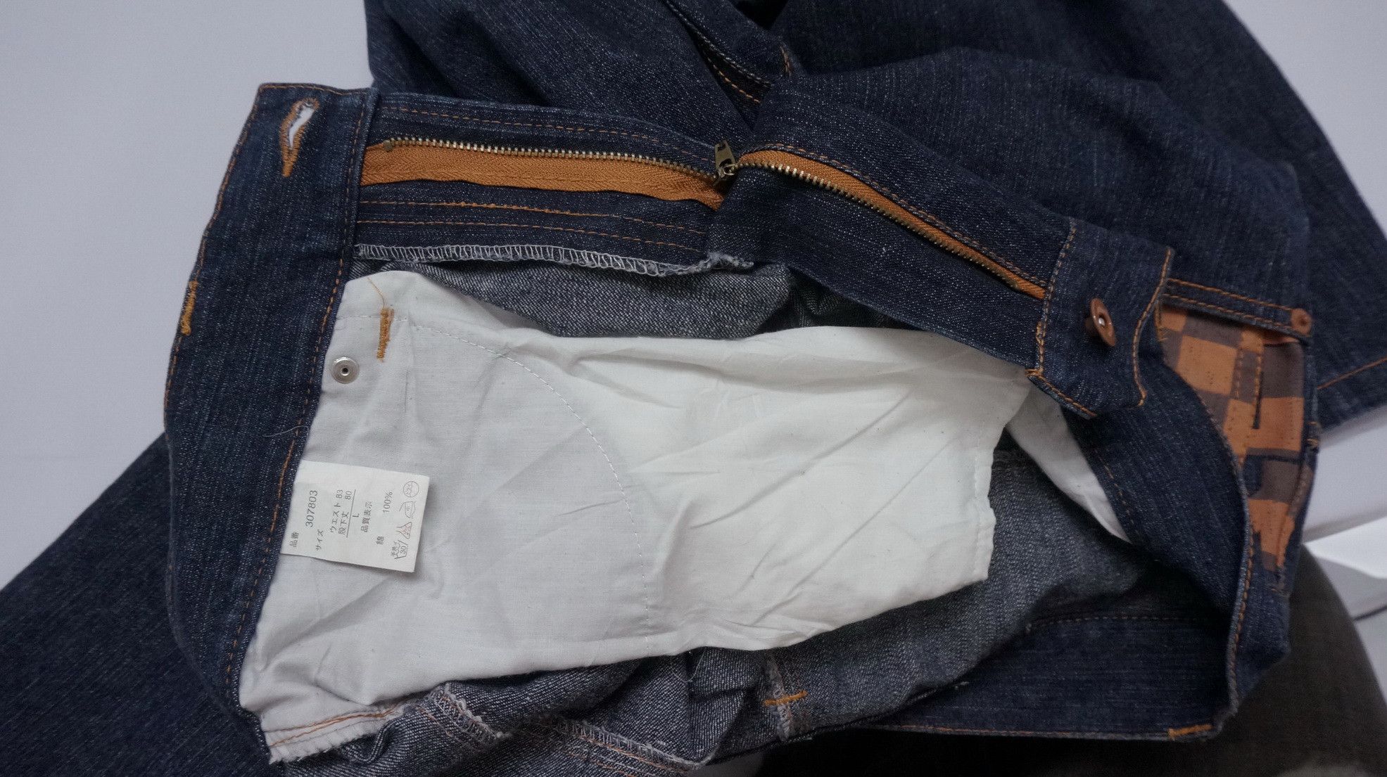 Japanese Brand Vintage Japan HALHAM Printed Dark Blue Jeans Size US 32 / EU 48 - 16 Thumbnail