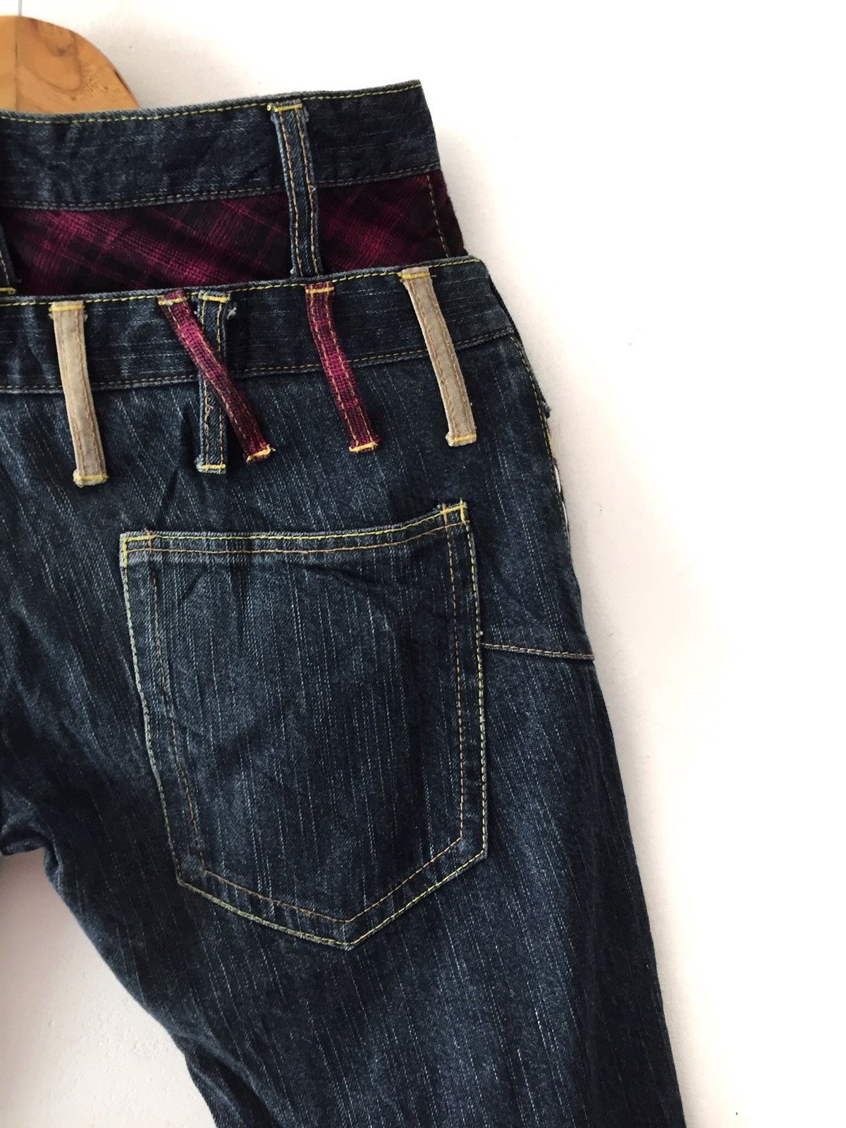 Vintage 💥delete today💥Skull denim jeans pachwork double Waist Size US 30 / EU 46 - 4 Thumbnail