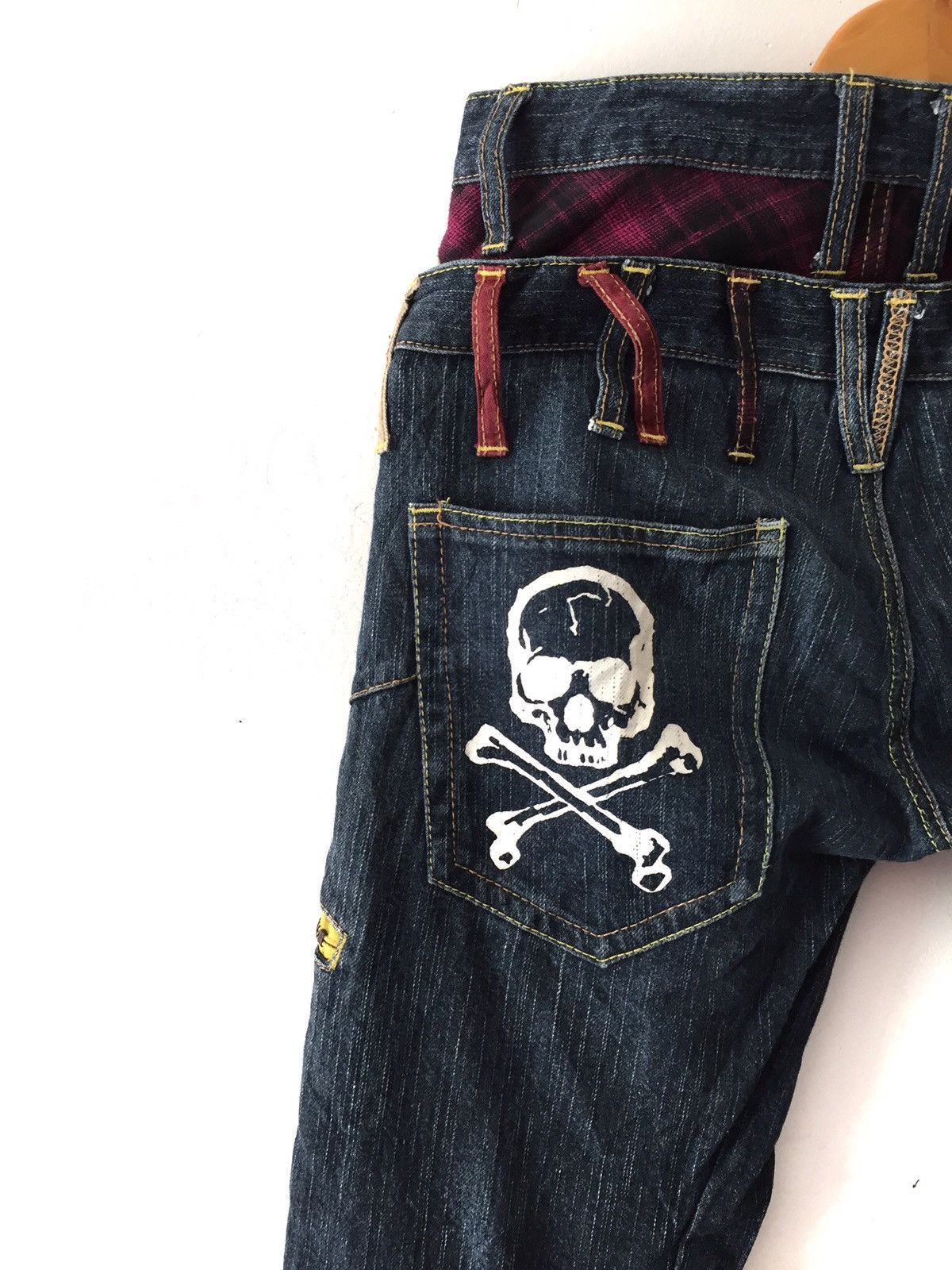 Vintage 💥delete today💥Skull denim jeans pachwork double Waist Size US 30 / EU 46 - 7 Thumbnail