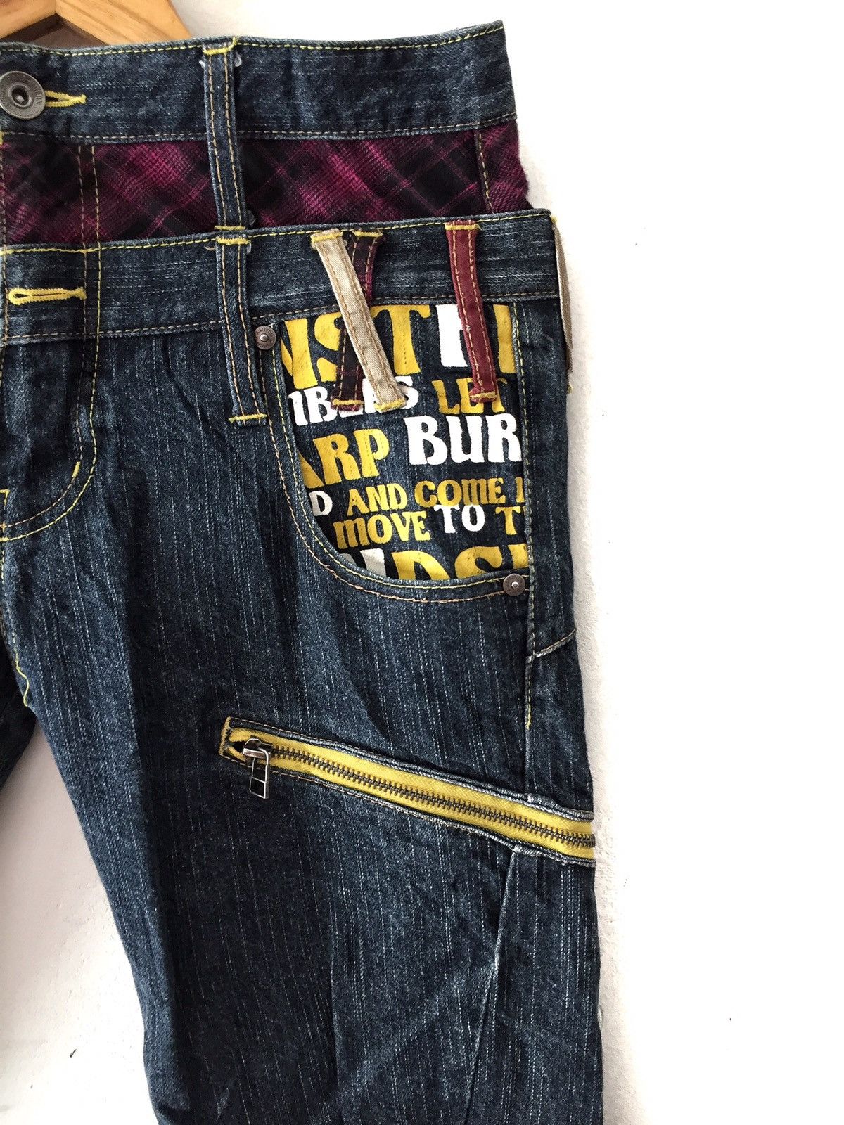 Vintage 💥delete today💥Skull denim jeans pachwork double Waist Size US 30 / EU 46 - 8 Thumbnail