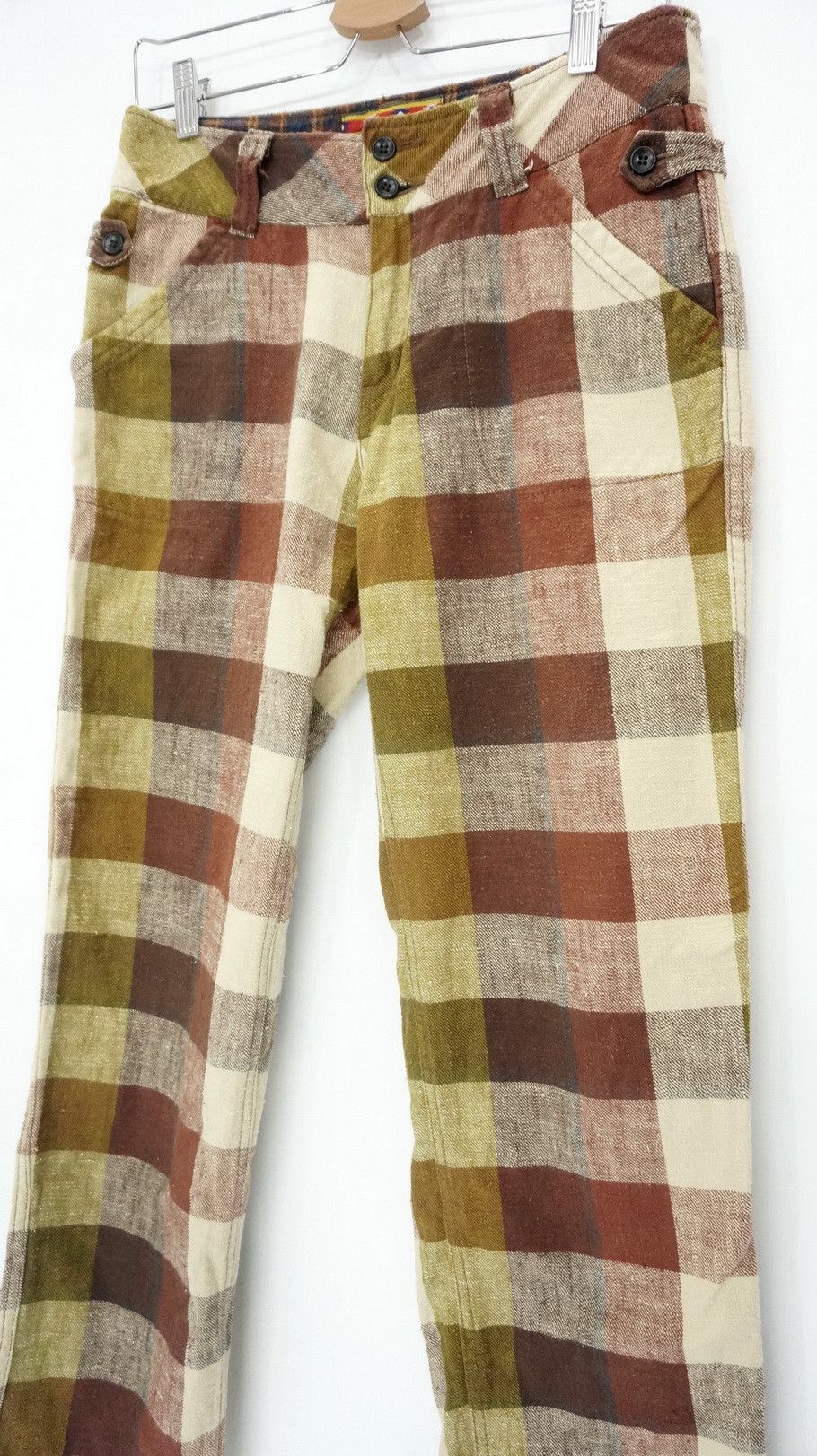Japanese Brand 🎌 Japan CUBE SUGAR Plaid Checkered Pants Size US 29 - 1 Thumbnail