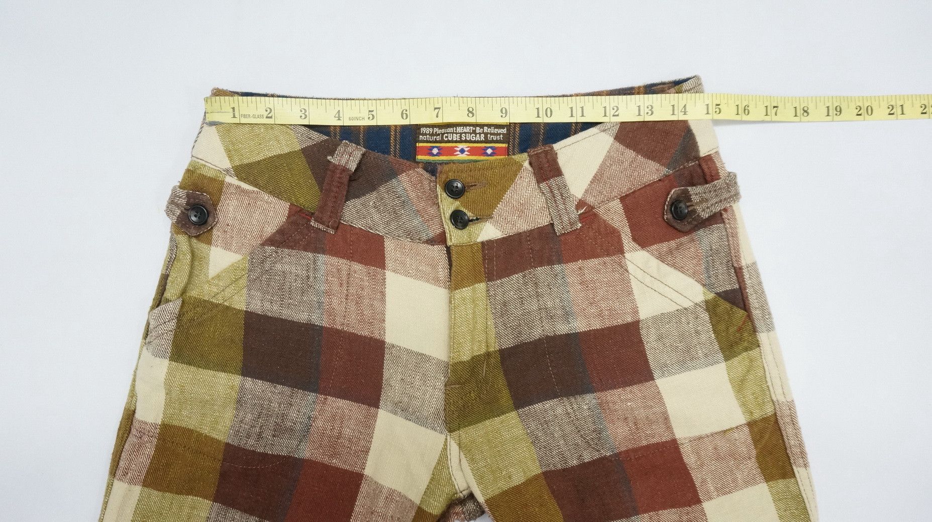 Japanese Brand 🎌 Japan CUBE SUGAR Plaid Checkered Pants Size US 29 - 12 Thumbnail
