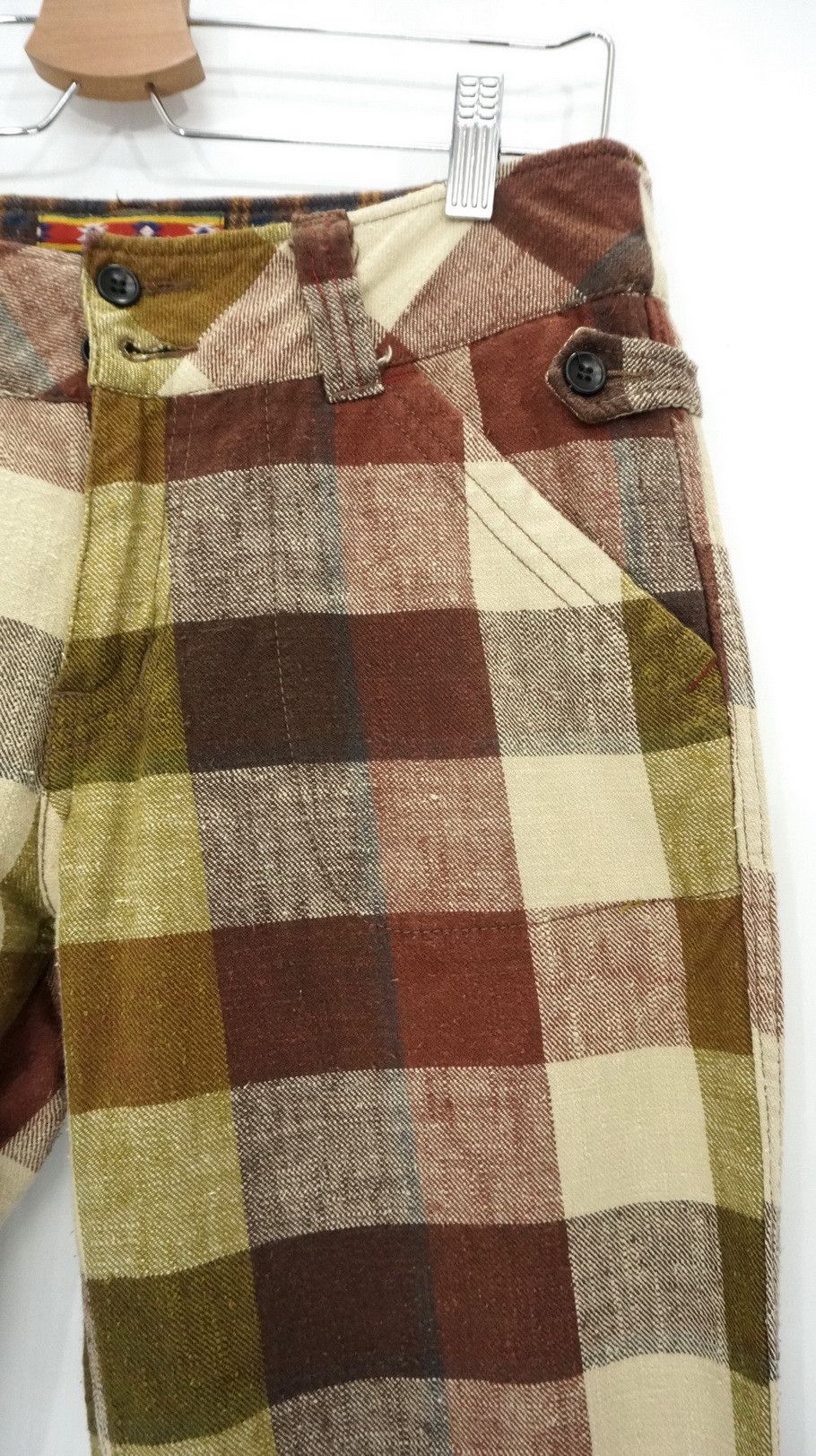 Japanese Brand 🎌 Japan CUBE SUGAR Plaid Checkered Pants Size US 29 - 3 Thumbnail