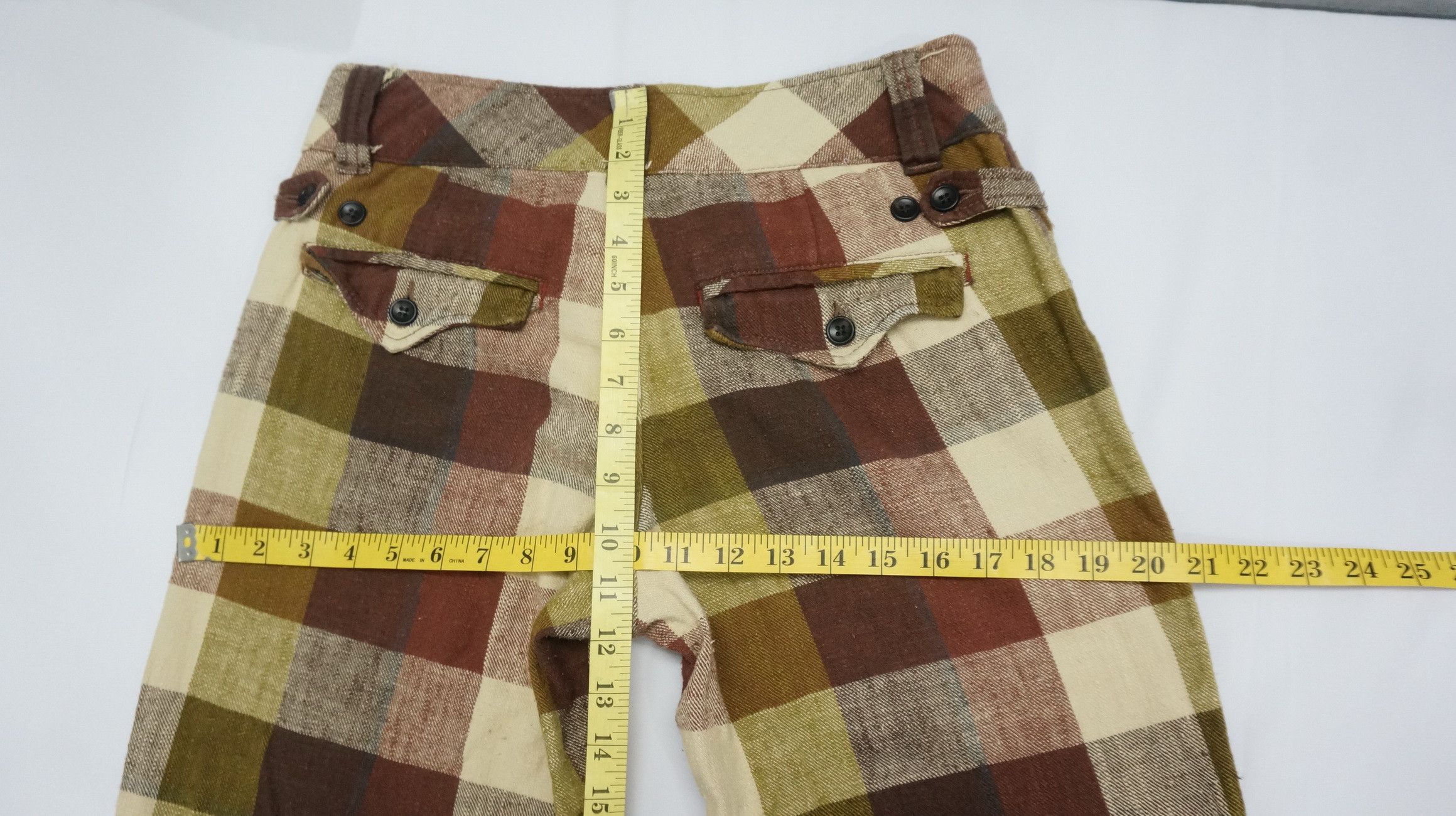 Japanese Brand 🎌 Japan CUBE SUGAR Plaid Checkered Pants Size US 29 - 16 Thumbnail