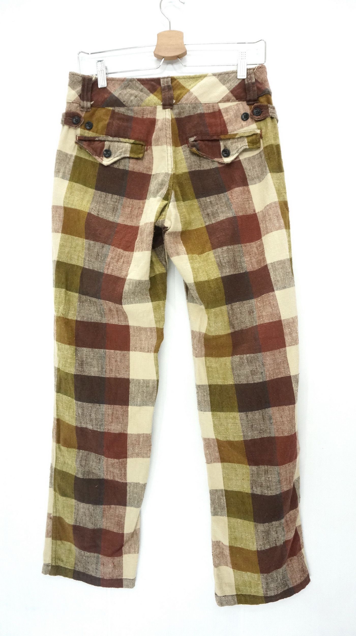 Japanese Brand 🎌 Japan CUBE SUGAR Plaid Checkered Pants Size US 29 - 7 Thumbnail