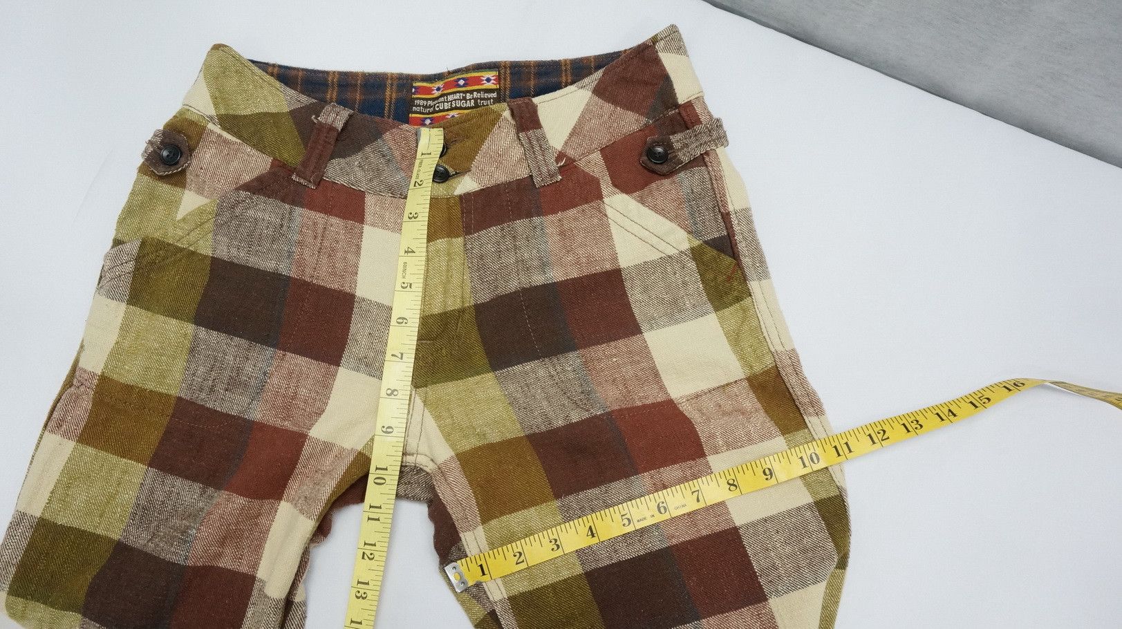 Japanese Brand 🎌 Japan CUBE SUGAR Plaid Checkered Pants Size US 29 - 15 Thumbnail