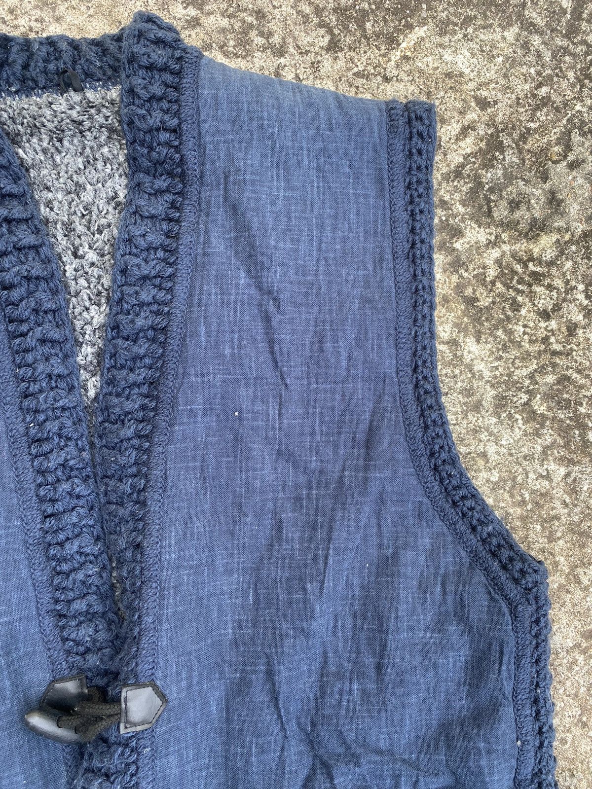 Japanese Brand Japan Vintage Indigo Denim Boro Vest Size US XXL / EU 58 / 5 - 8 Thumbnail