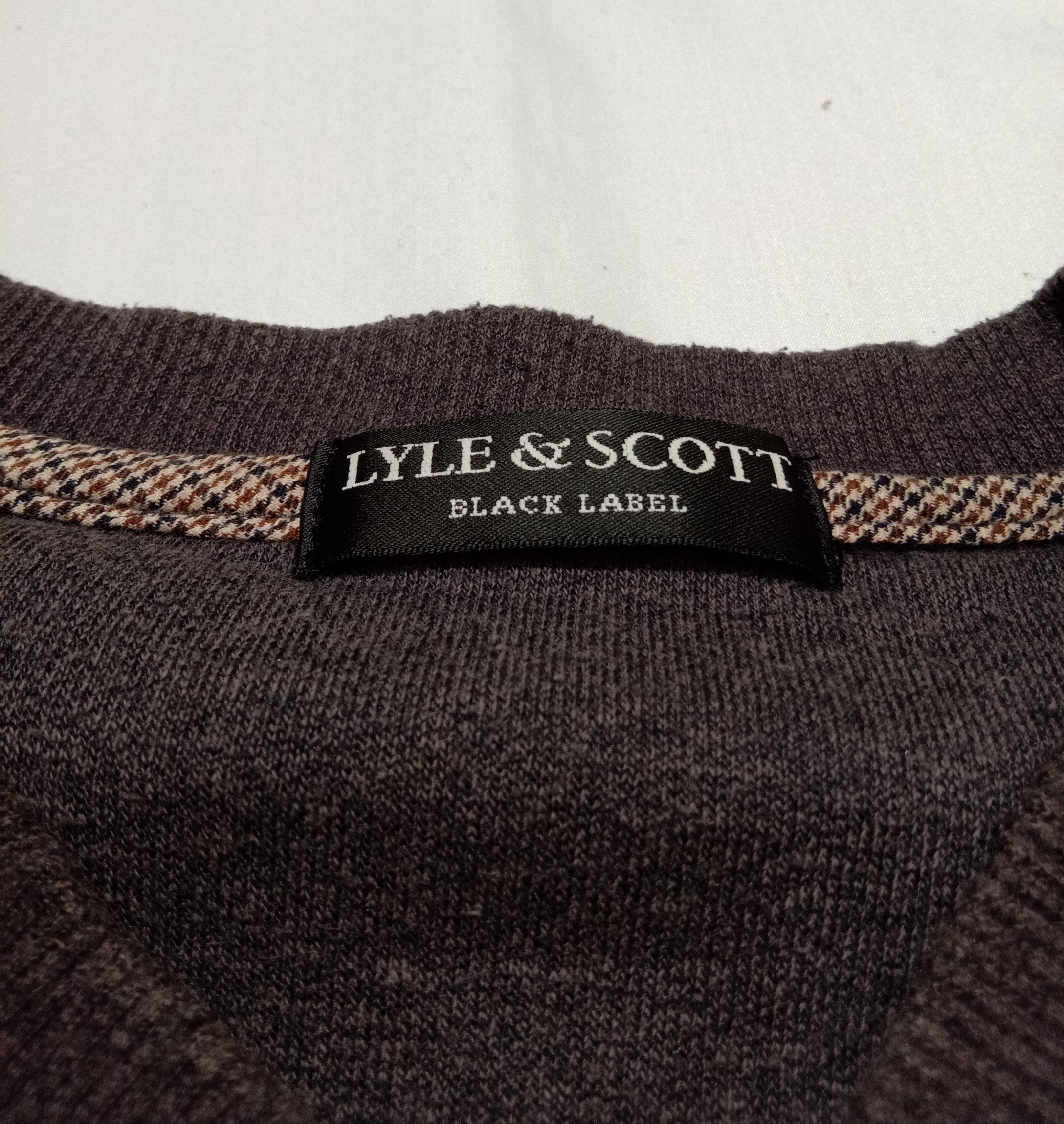 Black Label × Designer × Lyle & Scott Vintage LYLE & SCOTT Black Label Button Up Sweatshirt Size US M / EU 48-50 / 2 - 3 Thumbnail