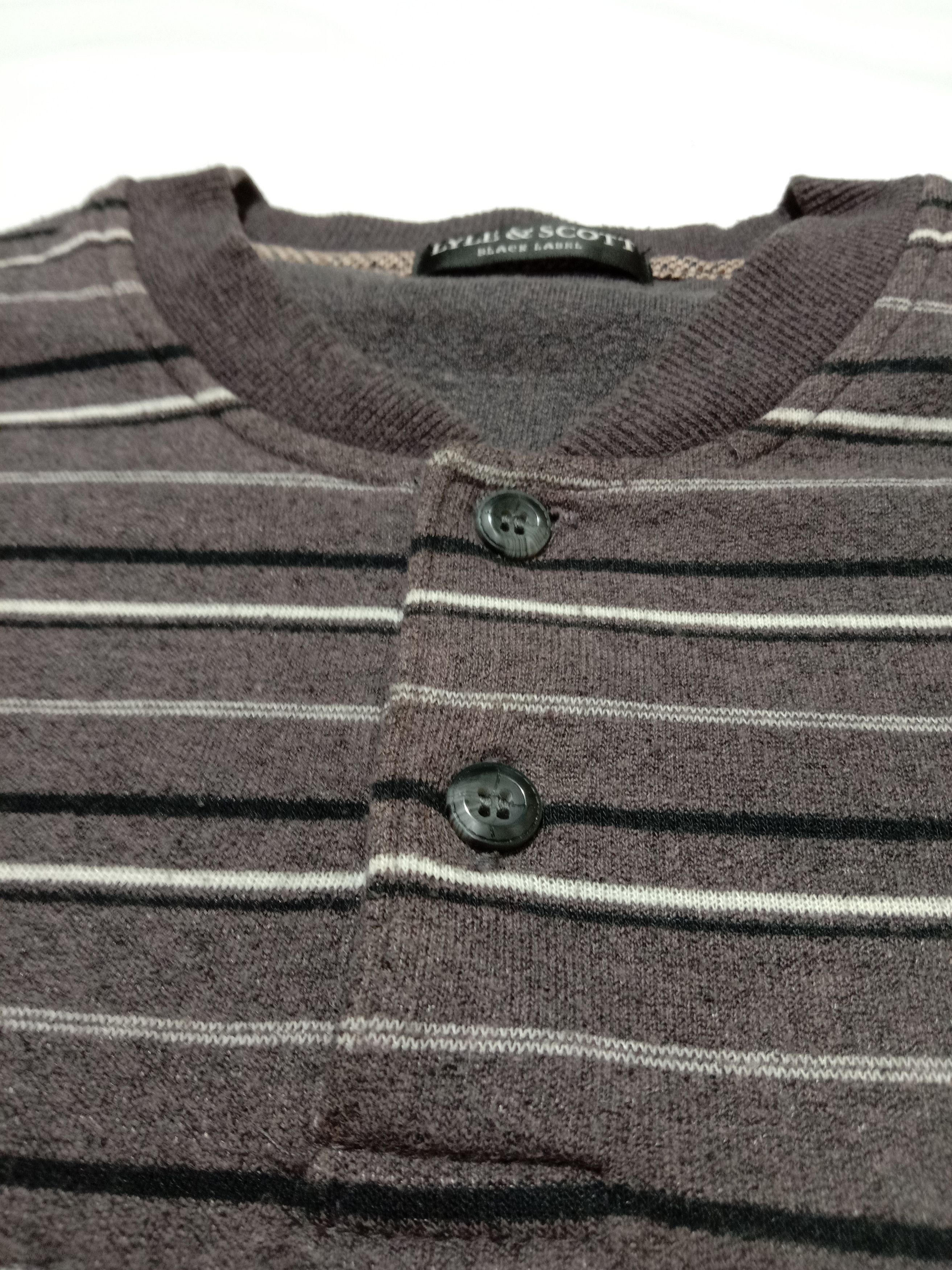 Black Label × Designer × Lyle & Scott Vintage LYLE & SCOTT Black Label Button Up Sweatshirt Size US M / EU 48-50 / 2 - 2 Thumbnail
