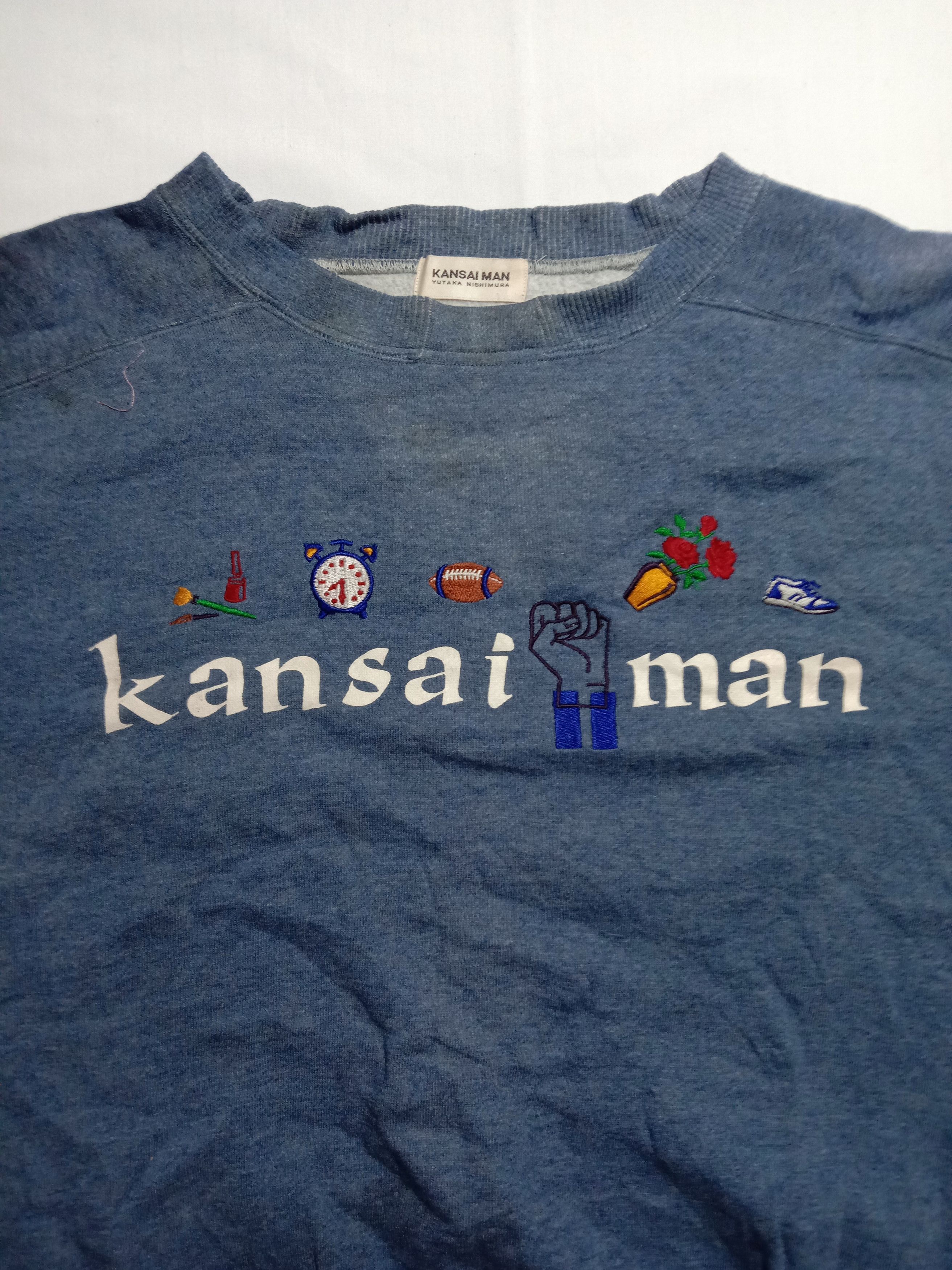 Japanese Brand × Kansai Yamamoto Kansai Man Yutaka Nishimura Spell Out Big Logo Sweatshirt Size US M / EU 48-50 / 2 - 2 Thumbnail