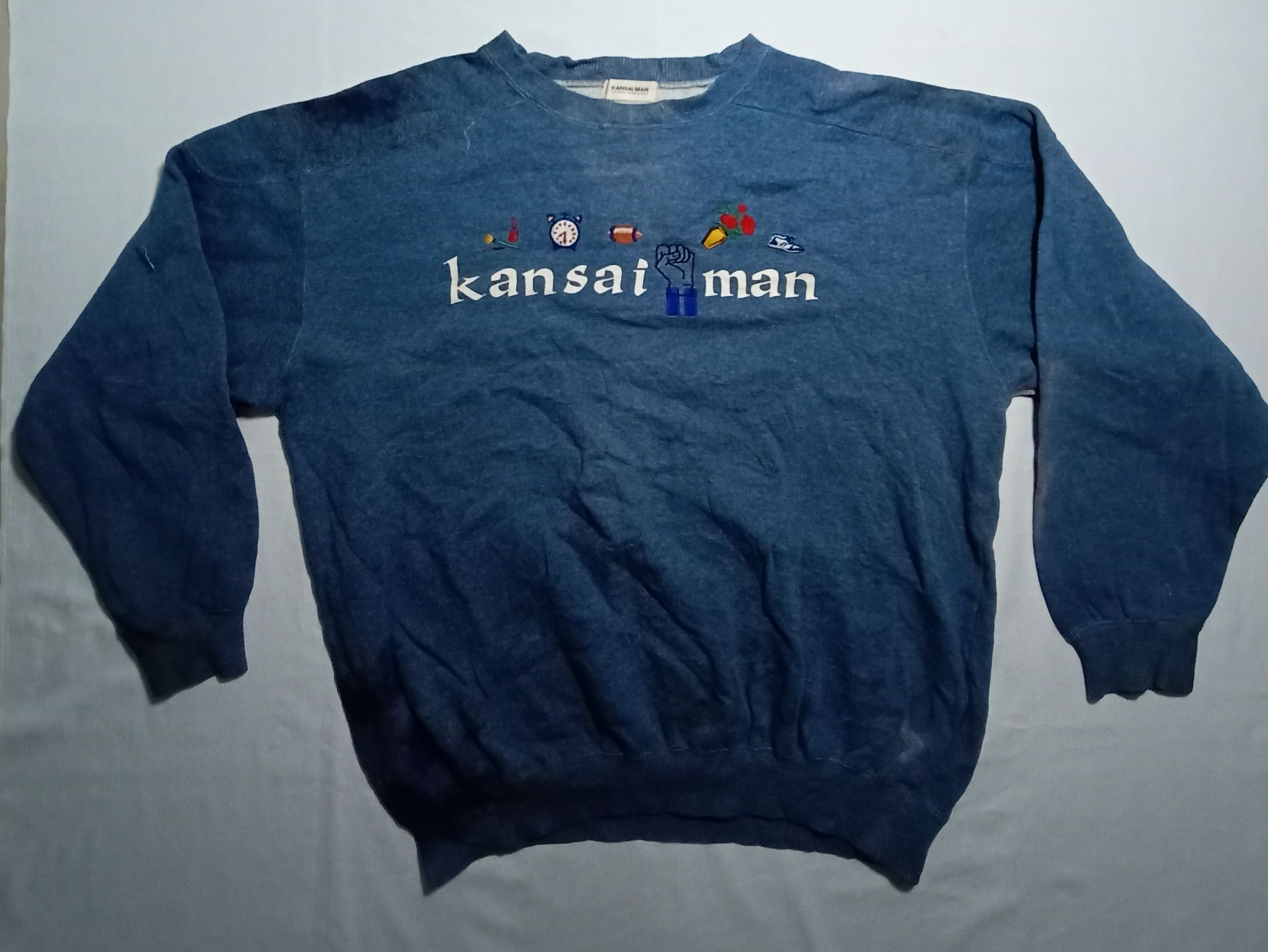 Japanese Brand × Kansai Yamamoto Kansai Man Yutaka Nishimura Spell Out Big Logo Sweatshirt Size US M / EU 48-50 / 2 - 1 Thumbnail