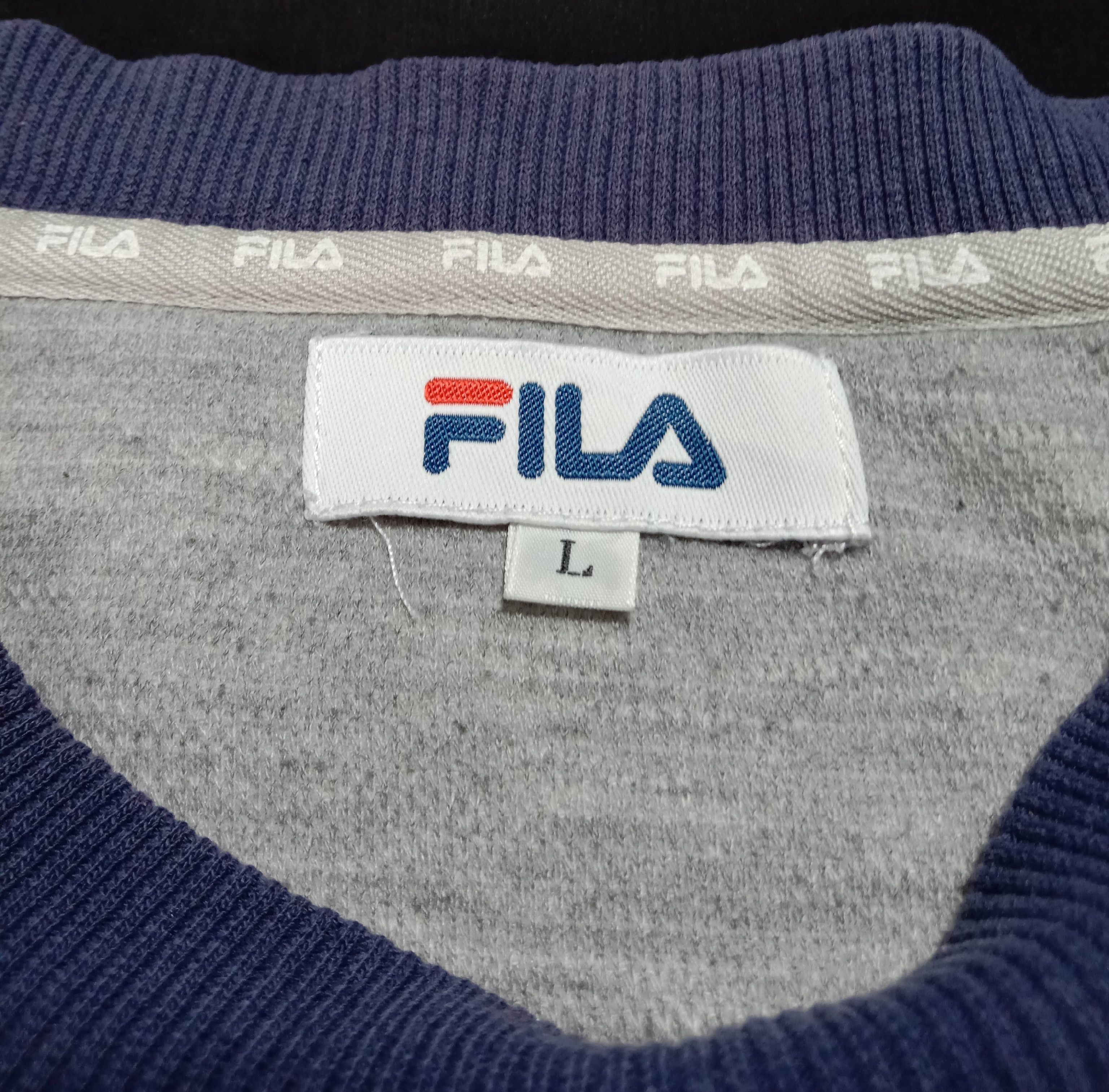 Fila Vintage 90s Fila Sweatshirt Embroidered Logo Size L / US 10 / IT 46 - 4 Thumbnail