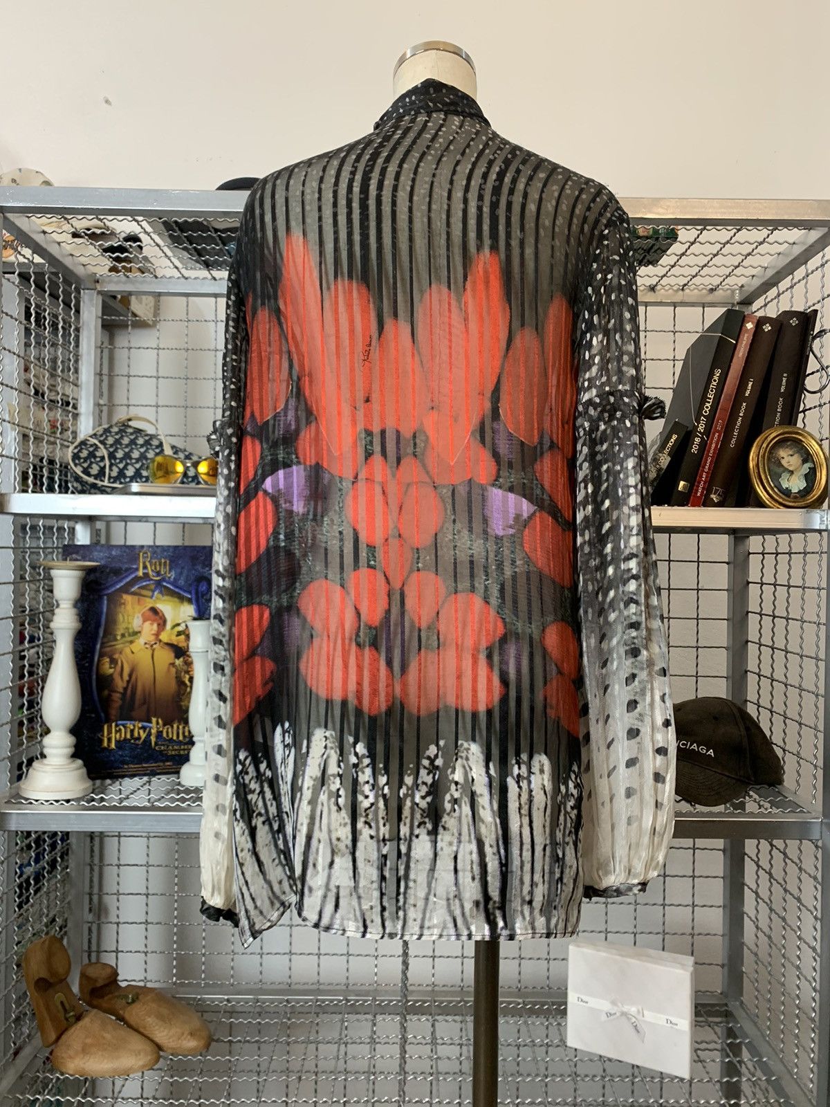 Roberto Cavalli Roberto Cavalli Heart Print Transparent Silk Shirt Size L / US 10 / IT 46 - 4 Thumbnail