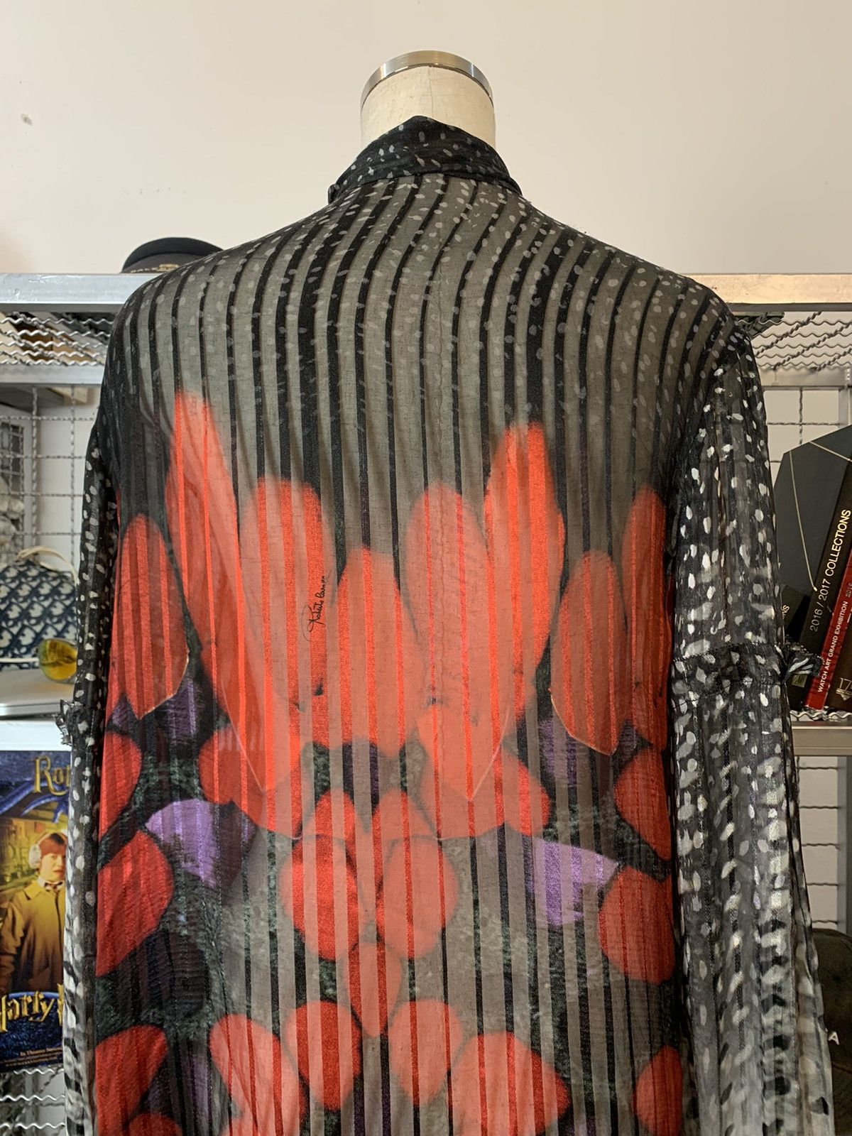 Roberto Cavalli Roberto Cavalli Heart Print Transparent Silk Shirt Size L / US 10 / IT 46 - 5 Thumbnail
