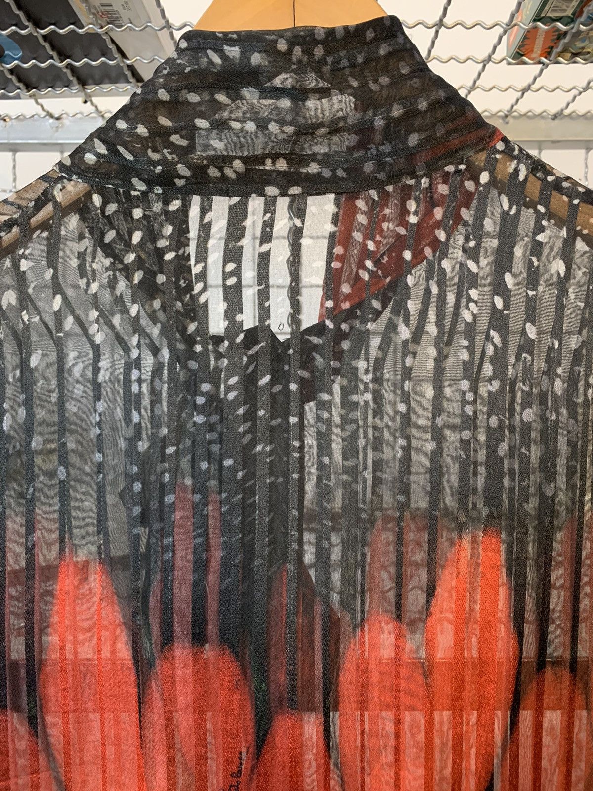 Roberto Cavalli Roberto Cavalli Heart Print Transparent Silk Shirt Size L / US 10 / IT 46 - 15 Thumbnail